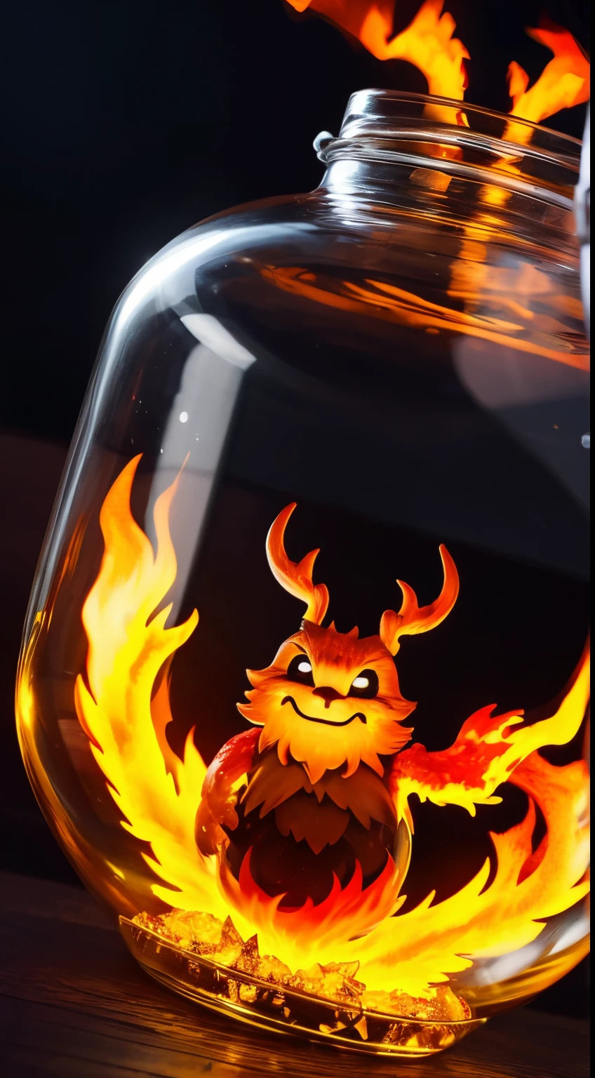 Fire Spirit Trapped in a Magic Jar