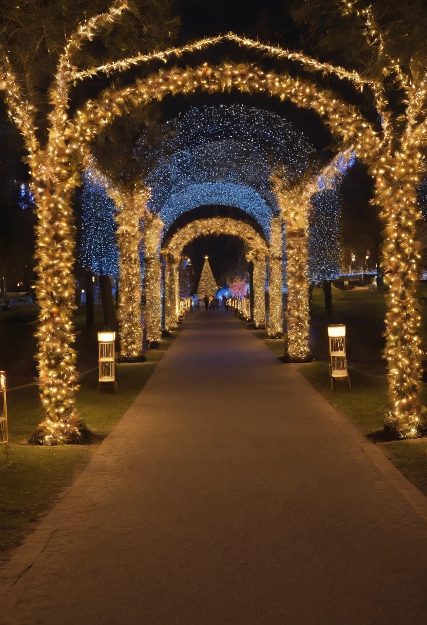 stunning christmas illuminations、Glowing lighting、illuminated tunnel、1,0 million LED lights shine、Seven colored lighting、Seven colored lighting、Seven colored lighting、Illuminated