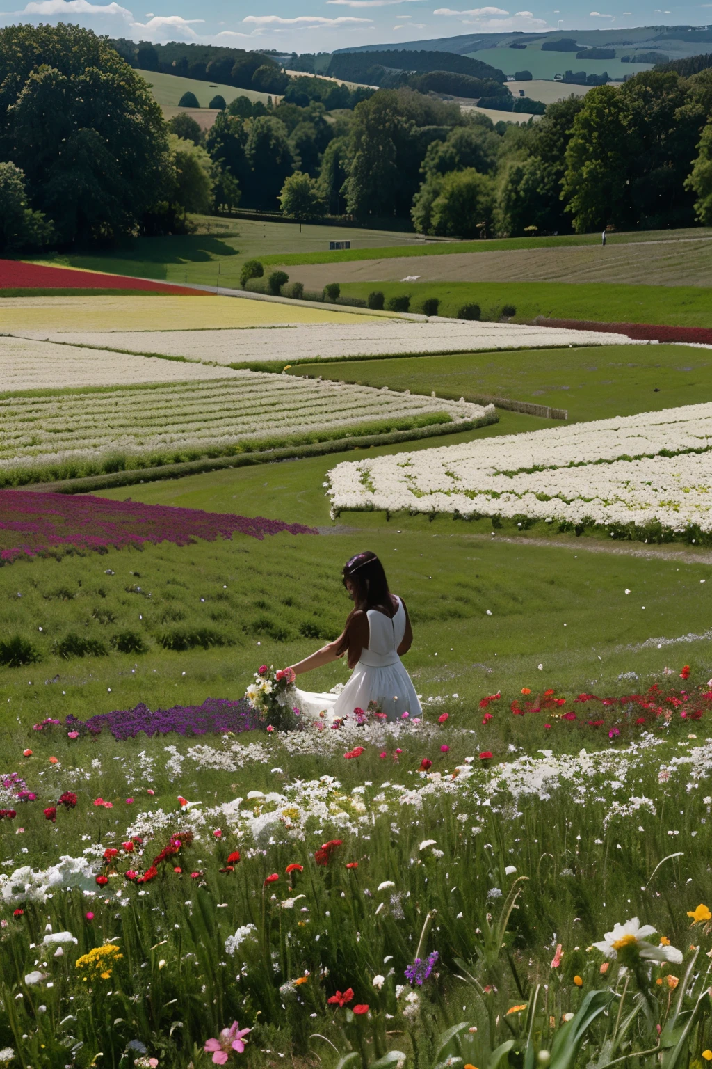 create the flowers field