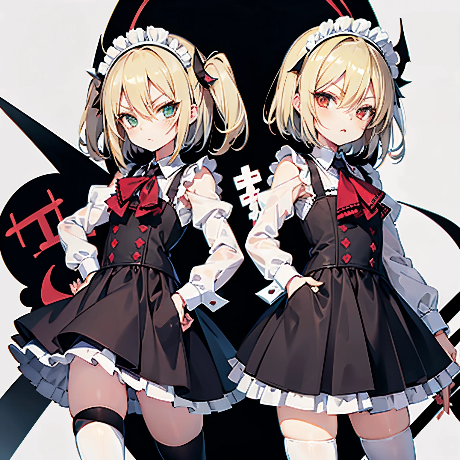 maid clothes　Deathscythe　Katyusha　kawaii faces