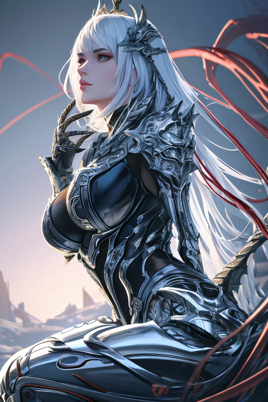 SExy beautiful girl, wearing dragon shaped mechanical armor 1mechanical girl,((ultra realistic details)), portrait, global illumination, shadows, octane render, 8k, ultra sharp,metal,intricate, ornaments detailed, cold colors, egypician detail, highly intricate details, realistic light, trending on cgsociety, glowing eyes, facing camera, neon details, machanical limbs,blood vessels connected to tubes,mechanical vertebra attaching to back,mechanical cervial attaching to neck,sitting,wires and cables connecting to head