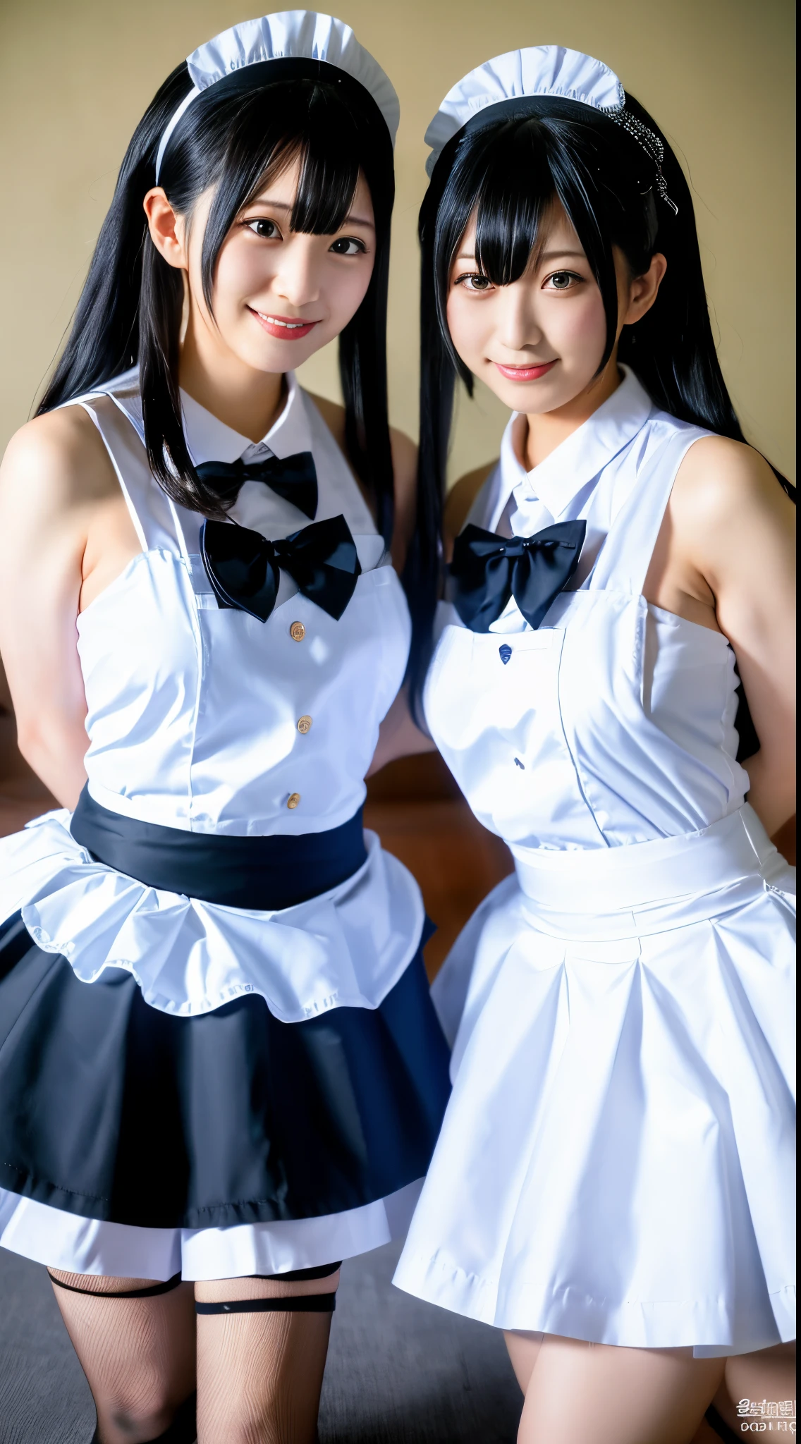 Photos taken by a professional photographer,Live action,4K、Two women in maid clothes, anime maids riding early tanks, Artorian Pendragon, anime style like fate/Stay Night, Fate Grand Order, maid clothes, Ecchi anime style, characters from azur lane, Ecchi style, full body commission for, small curvy loli, Ecchi, Girl in maid costume