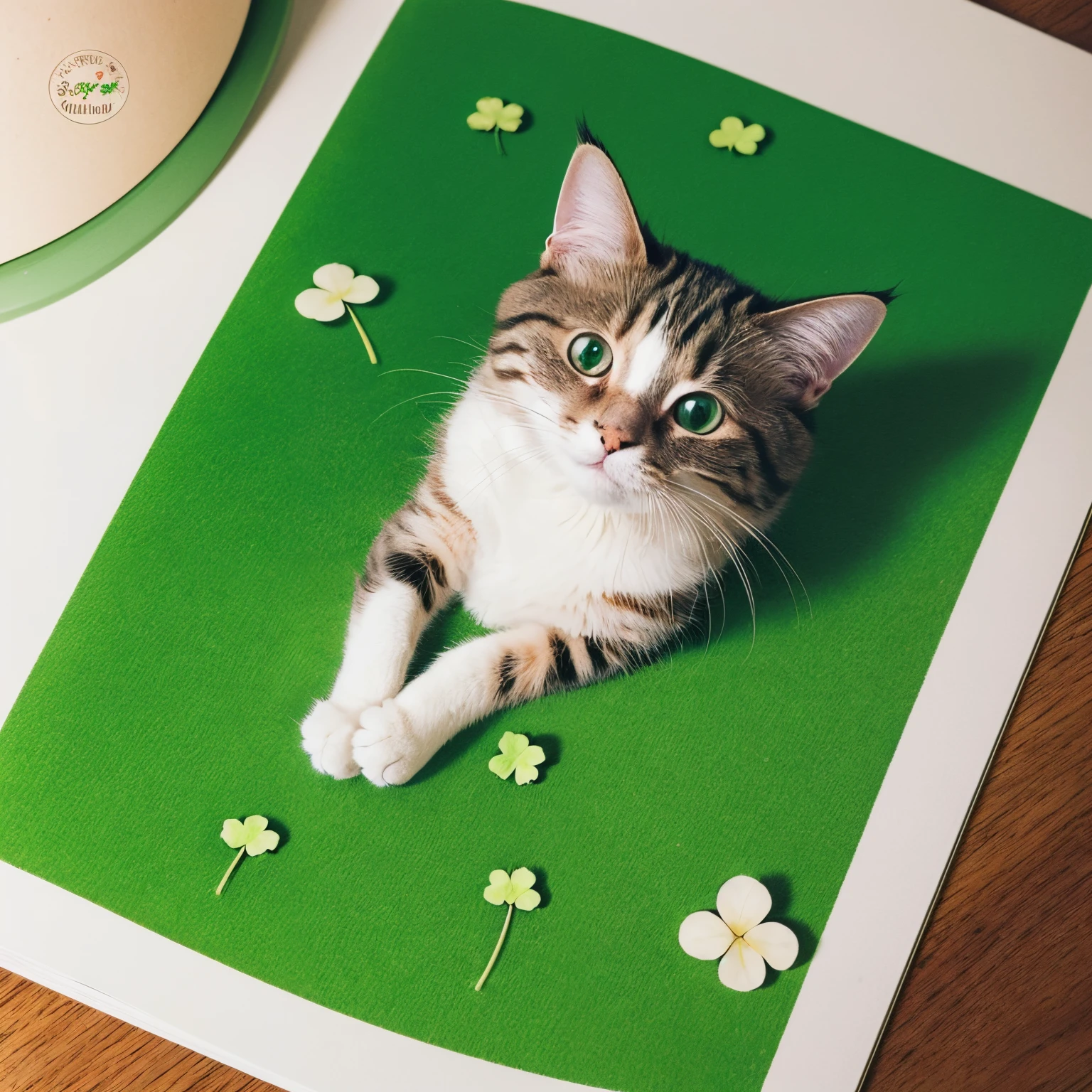 「Cat and four-leaf clover」There is a picture book titled、Draw a picture on the cover