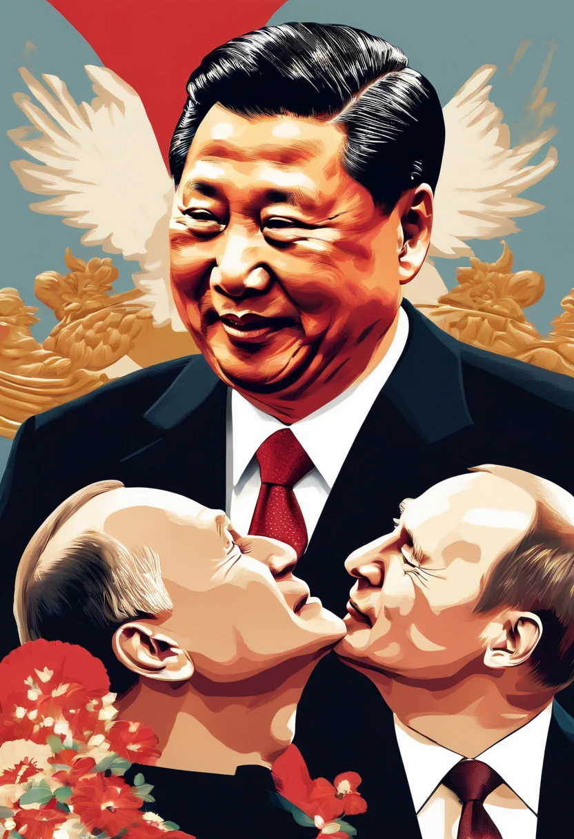 president Xi biting off president putin's head