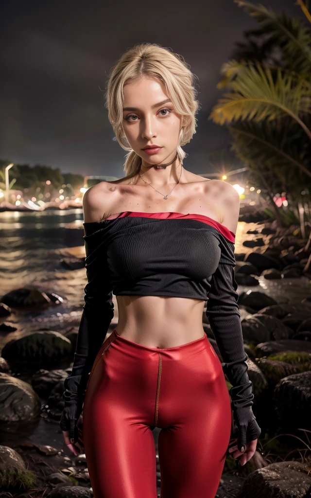 (8K, Masterpiece, RAW photo, Best quality, detail:1.3), (ultra realistic:1.4, scenary, 8K), Depth of field, Cinematic light, (ultra realistic face), (1 ultra skinny girl:1.7), (Beautiful and elegant girl), (tight red miniskirt:1.6), (girl with glasses), (latina face:1.4), (natural abs), (full body:1.5), (off-shoulder tight minitop:1.4), (small necklace, collarbone:1.1), (ultra detailed skin:1.3), (tight small gloves:1.2), (tight stockings), (complete standing pose:1.2)