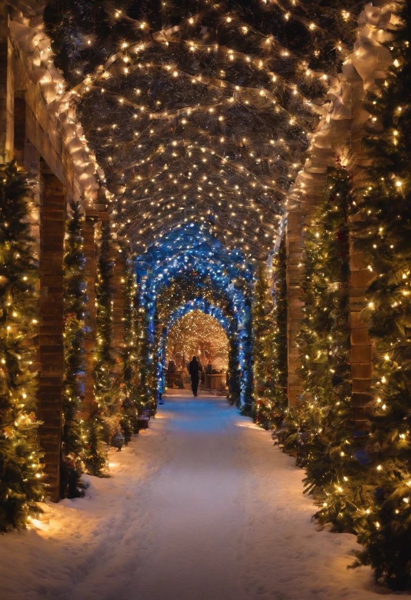stunning christmas illuminations、Glowing lighting、illuminated tunnel、1,0 million LED lights shine、Seven colored lighting、Seven colored lighting、Seven colored lighting、Illuminated、illumination filling the sky