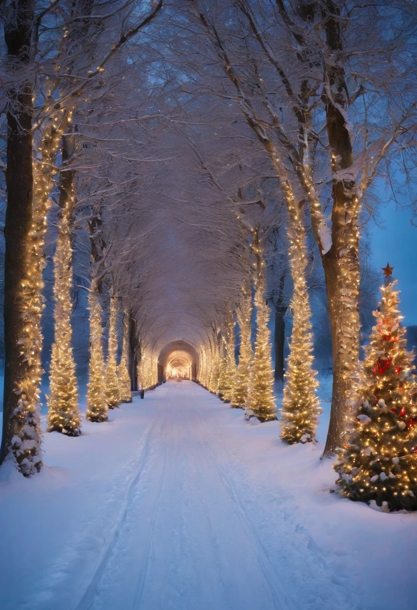 stunning christmas illuminations、Glowing lighting、illuminated tunnel、1,0 million LED lights shine、Seven colored lighting、Seven colored lighting、Seven colored lighting、Illuminated、illumination filling the sky