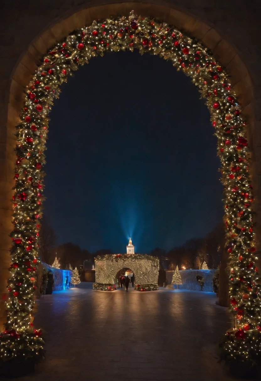 stunning christmas illuminations、Glowing lighting、illuminated tunnel、1,0 million LED lights shine、Seven colored lighting、Seven colored lighting、Seven colored lighting、Illuminated、illumination filling the sky