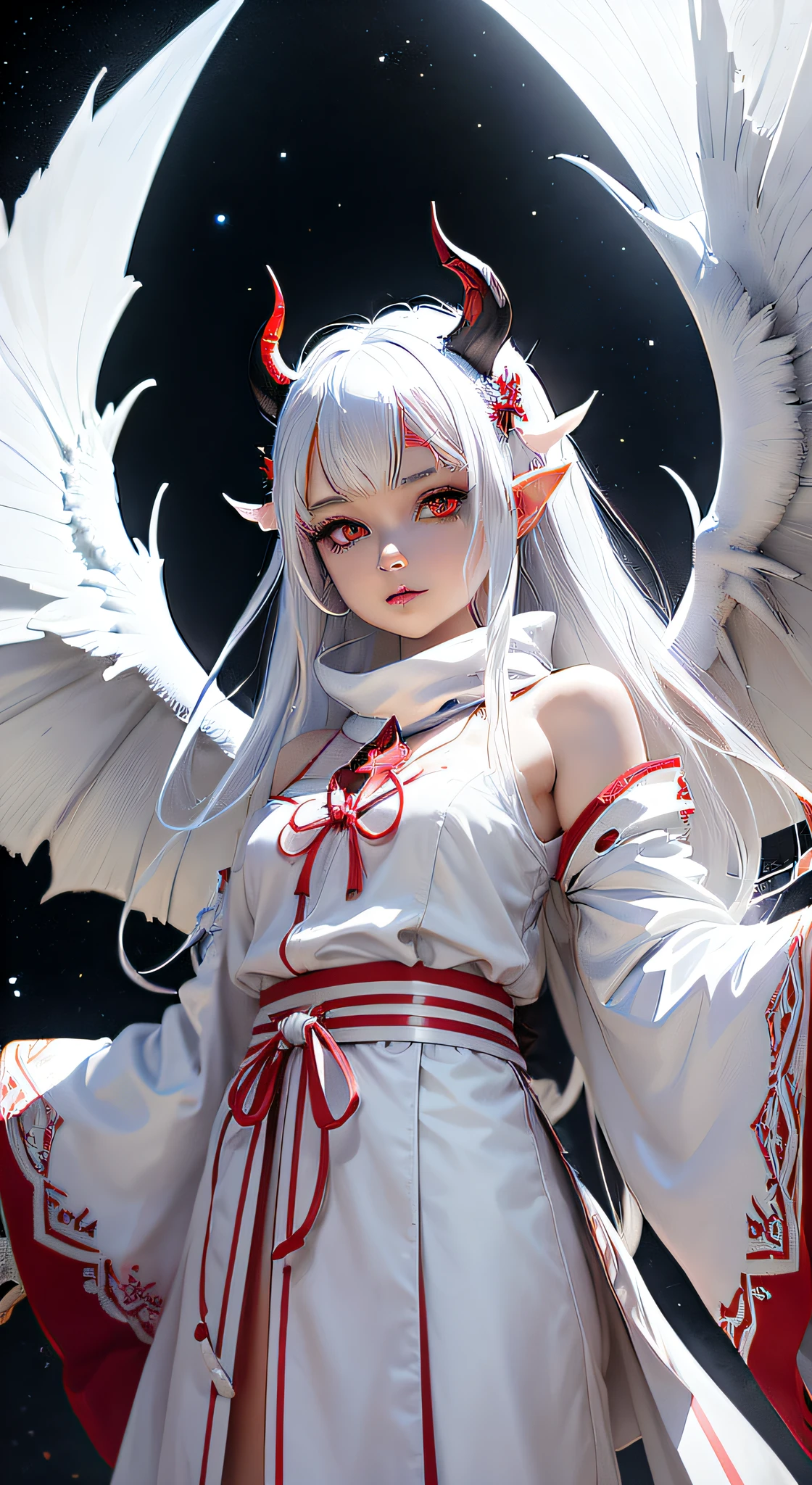 Japanese style white clothes、Red line、Golden line