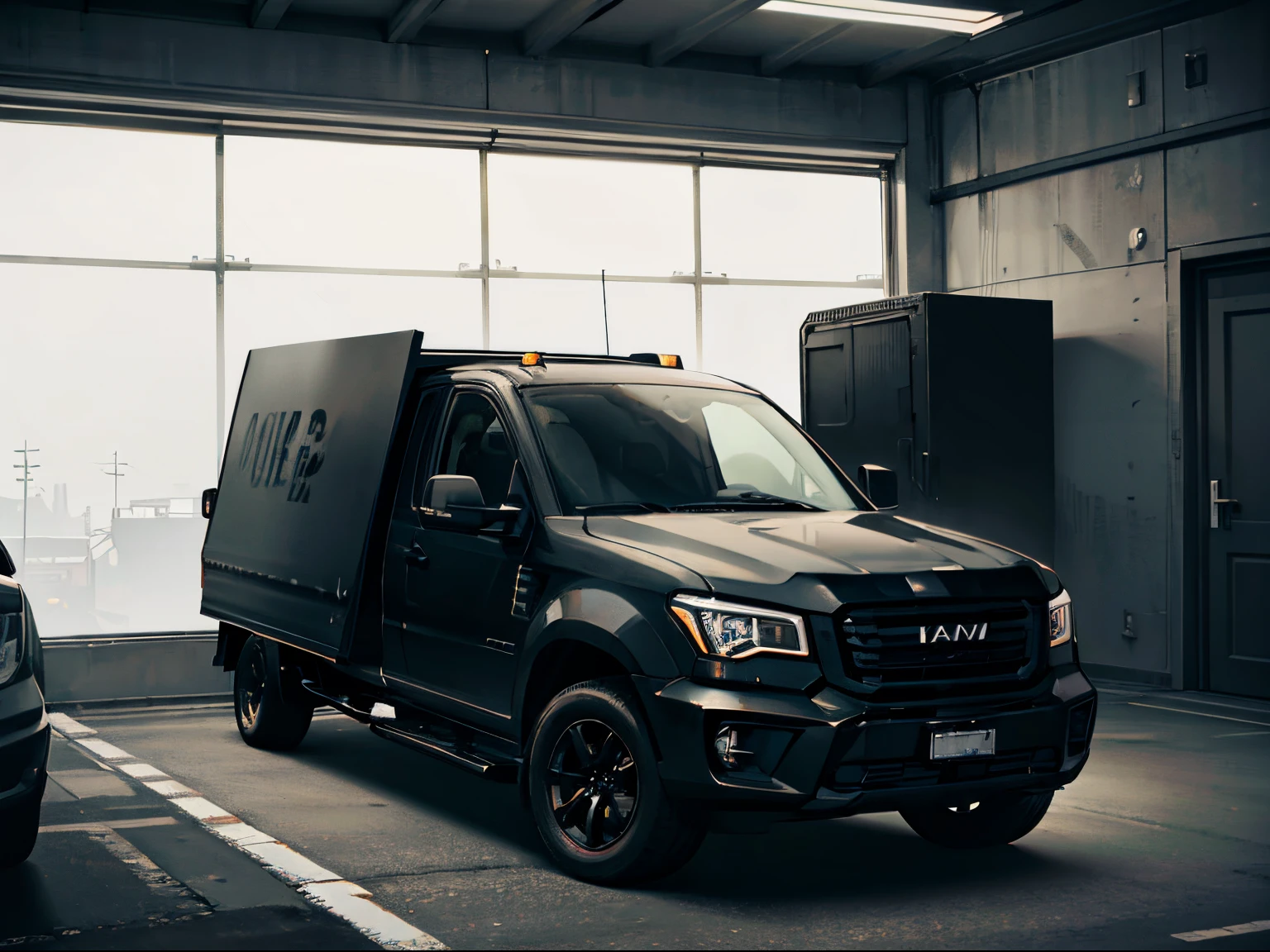 Armored Truck, Black coloured truck