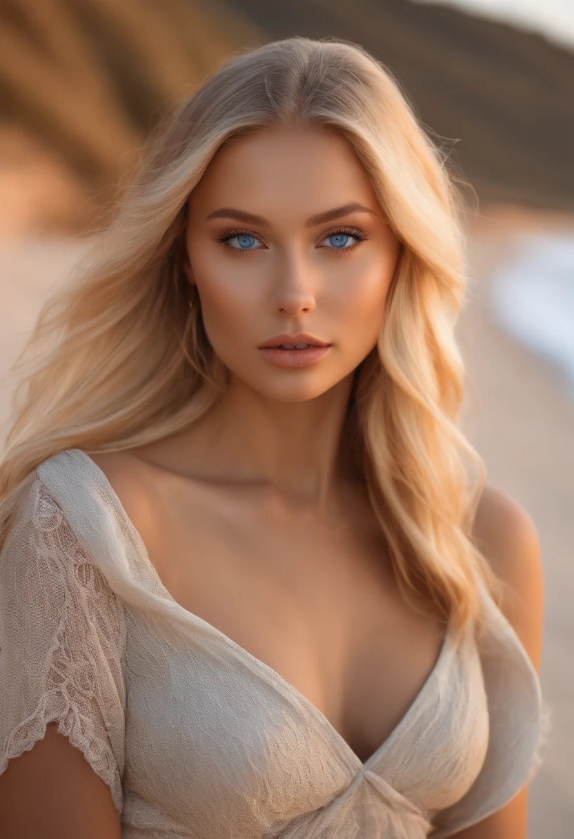 Arafed woman wearing only panties, Sexy girl with brown eyes, portrait sophie mudd, blonde hair and large eyes, Selfie einer jungen Frau, Augen am Strand, Violet Myers, ohne Make-up, Natural makeup, Blick direkt in die Kamera, Gesicht mit Artgram, dezentes Make-up, Stunning full body shot, im club, Spaltung naked