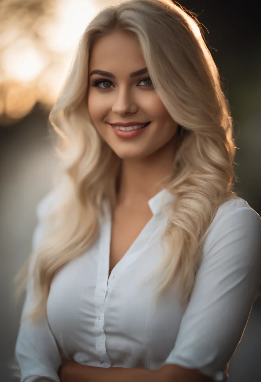 professional, (4k photo:1.1) by (Jeremy Lipking:0.3), (Dittmann Anna:0.3), (Arian Mark:0.3), (Sharp focus:1.3), high detail, wearing (lowcut shirt:1.2), beautiful detailed face, hazel eyes, long blonde hair, (attractive young woman:1.3), (seductive:1.1), (blushing:1.1), hourglass body shape, large round big breasts, wide thicc hips, blonde goddess, tight outfit, tight attire, smiling seductively, pretty face, perfect white haired girl, satisfied pose, cute seductive smile, beautiful blonde girl, good young girl, beautiful angle, attractive pose, cute girl, sexy pose, a gorgeous blonde, full body picture, full body, full body shoot, wearing black skirt and boots, don't blur backgroud, short height,