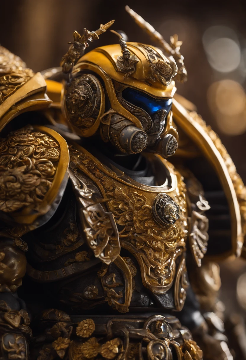 Envision a whimsical scene where a Bumblebee dons the attire of a fearless samurai warrior, embracing the fusion of nature and ancient martial prowess. Dive into extreme micro-details to capture the intricate elements of this imaginative character.
Highlight the Bumble Vee's exoskeleton, transforming it into a stylized samurai armor adorned with elaborate details. Emphasize the micro-details in its wings, incorporating patterns reminiscent of traditional Japanese textile designs to add a touch of authenticity.
Zoom in on the Bumble Vee's face, imagining a samurai helmet with intricate engravings, and expressive eyes that convey a mix of determination and whimsy. Capture the minute details in its antennae, transforming them into ornamental elements reminiscent of samurai topknots.
Consider the weaponry – perhaps a miniature katana held by the Bumble Vee, crafted with extreme detail to mirror the elegance of a samurai sword. Integrate other accessories such as tiny armor pieces, capturing the essence of a formidable and charming insect warrior.
This detailed prompt aims to inspire the creation of a whimsical and highly detailed depiction of a Bumble Vee dressed as a fearless samurai warrior, focusing on extreme micro-details to bring this imaginative character to life.
