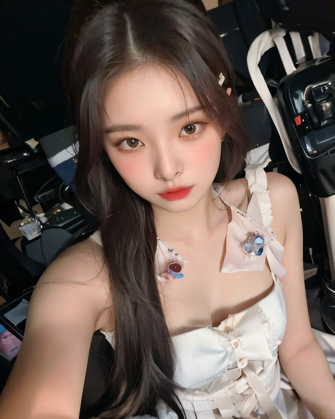 mujer araffada con un vestido blanco sentada en una silla, Blackpink Jennie, dilraba dilmurat, Jossi de Blackpink, Heonhwa Choe, Krystal, Parque Ji-min, hwang se - on, Lee Ji-eun, Lee Ji - Eun, Sun Yunjoo, Shin Min Jeong, Parque Roseanne de Blackpink, Kimi Takemura