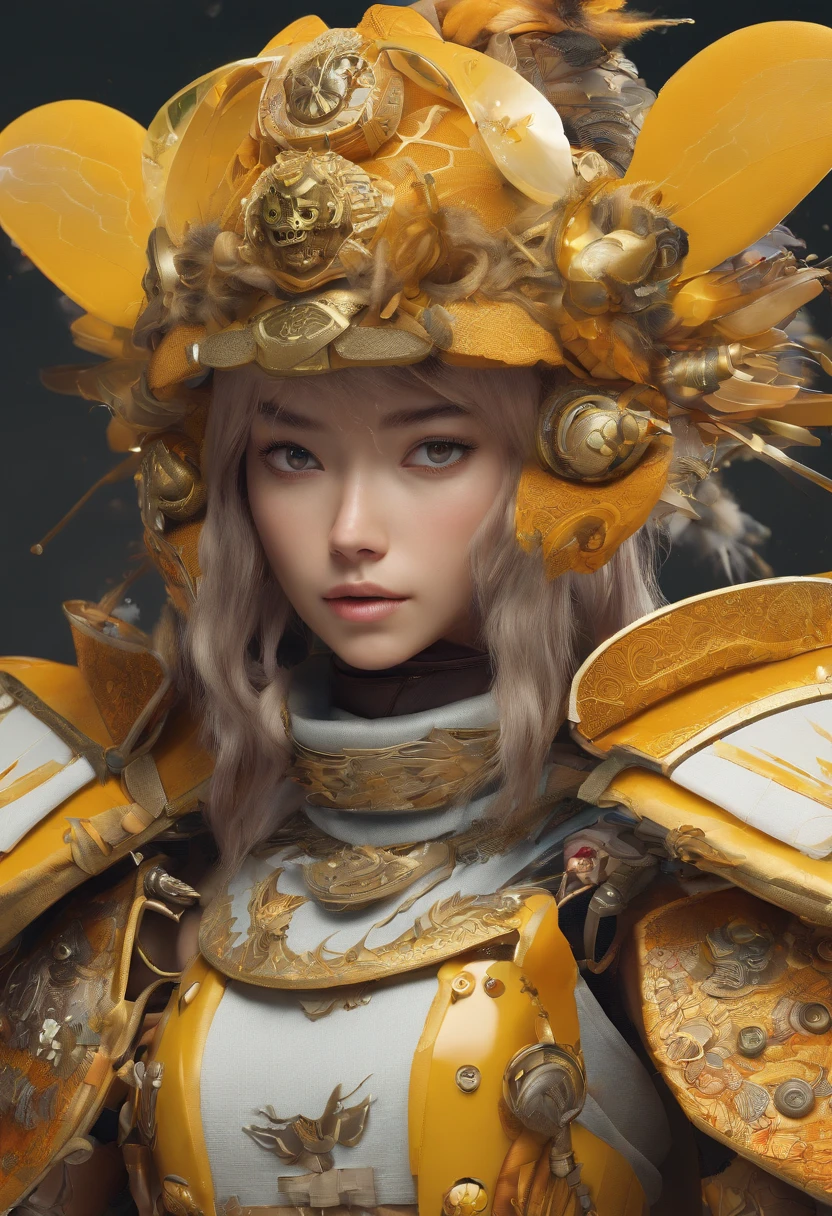 Envision a whimsical scene where a Bumblebee dons the attire of a fearless samurai warrior, embracing the fusion of nature and ancient martial prowess. Dive into extreme micro-details to capture the intricate elements of this imaginative character.
Highlight the Bumble Vee's exoskeleton, transforming it into a stylized samurai armor adorned with elaborate details. Emphasize the micro-details in its wings, incorporating patterns reminiscent of traditional Japanese textile designs to add a touch of authenticity.
Zoom in on the Bumble Vee's face, imagining a samurai helmet with intricate engravings, and expressive eyes that convey a mix of determination and whimsy. Capture the minute details in its antennae, transforming them into ornamental elements reminiscent of samurai topknots.
Consider the weaponry – perhaps a miniature katana held by the Bumble Vee, crafted with extreme detail to mirror the elegance of a samurai sword. Integrate other accessories such as tiny armor pieces, capturing the essence of a formidable and charming insect warrior.
This detailed prompt aims to inspire the creation of a whimsical and highly detailed depiction of a Bumble Vee dressed as a fearless samurai warrior, focusing on extreme micro-details to bring this imaginative character to life.