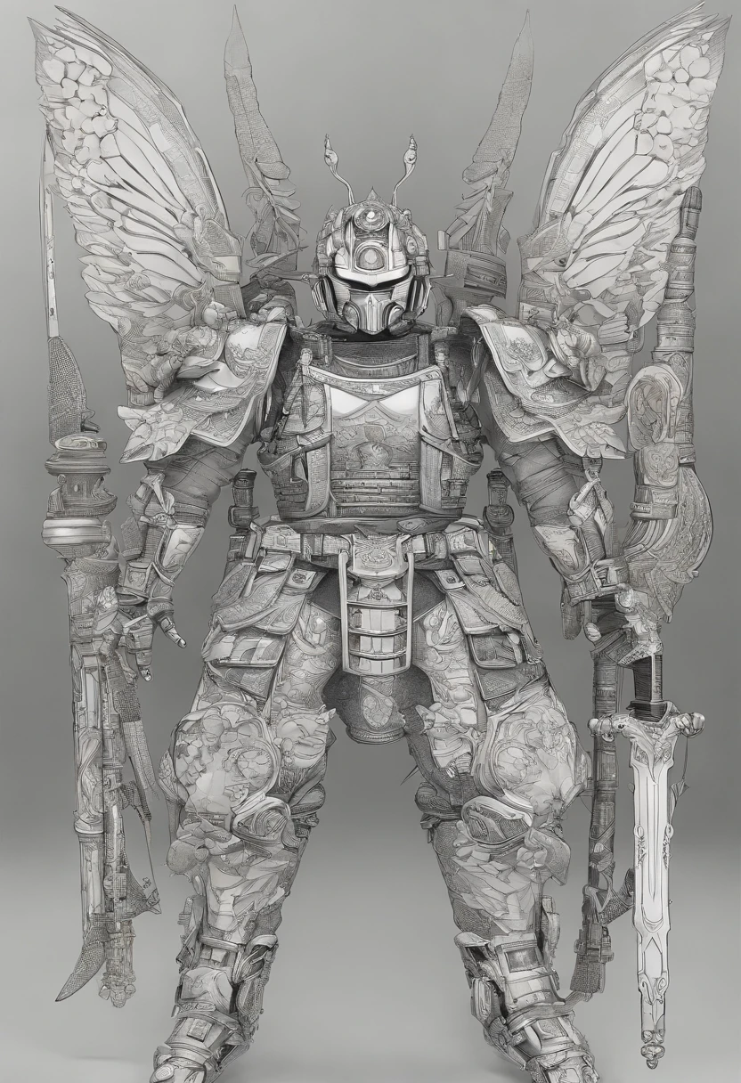 Envision a whimsical scene where a Bumblebee dons the attire of a fearless samurai warrior, embracing the fusion of nature and ancient martial prowess. Dive into extreme micro-details to capture the intricate elements of this imaginative character.

Highlight the Bumble Vee's exoskeleton, transforming it into a stylized samurai armor adorned with elaborate details. Emphasize the micro-details in its wings, incorporating patterns reminiscent of traditional Japanese textile designs to add a touch of authenticity.

Zoom in on the Bumble Vee's face, imagining a samurai helmet with intricate engravings, and expressive eyes that convey a mix of determination and whimsy. Capture the minute details in its antennae, transforming them into ornamental elements reminiscent of samurai topknots.

Consider the weaponry – perhaps a miniature katana held by the Bumble Vee, crafted with extreme detail to mirror the elegance of a samurai sword. Integrate other accessories such as tiny armor pieces, capturing the essence of a formidable and charming insect warrior.

This detailed prompt aims to inspire the creation of a whimsical and highly detailed depiction of a Bumble Vee dressed as a fearless samurai warrior, focusing on extreme micro-details to bring this imaginative character to life.