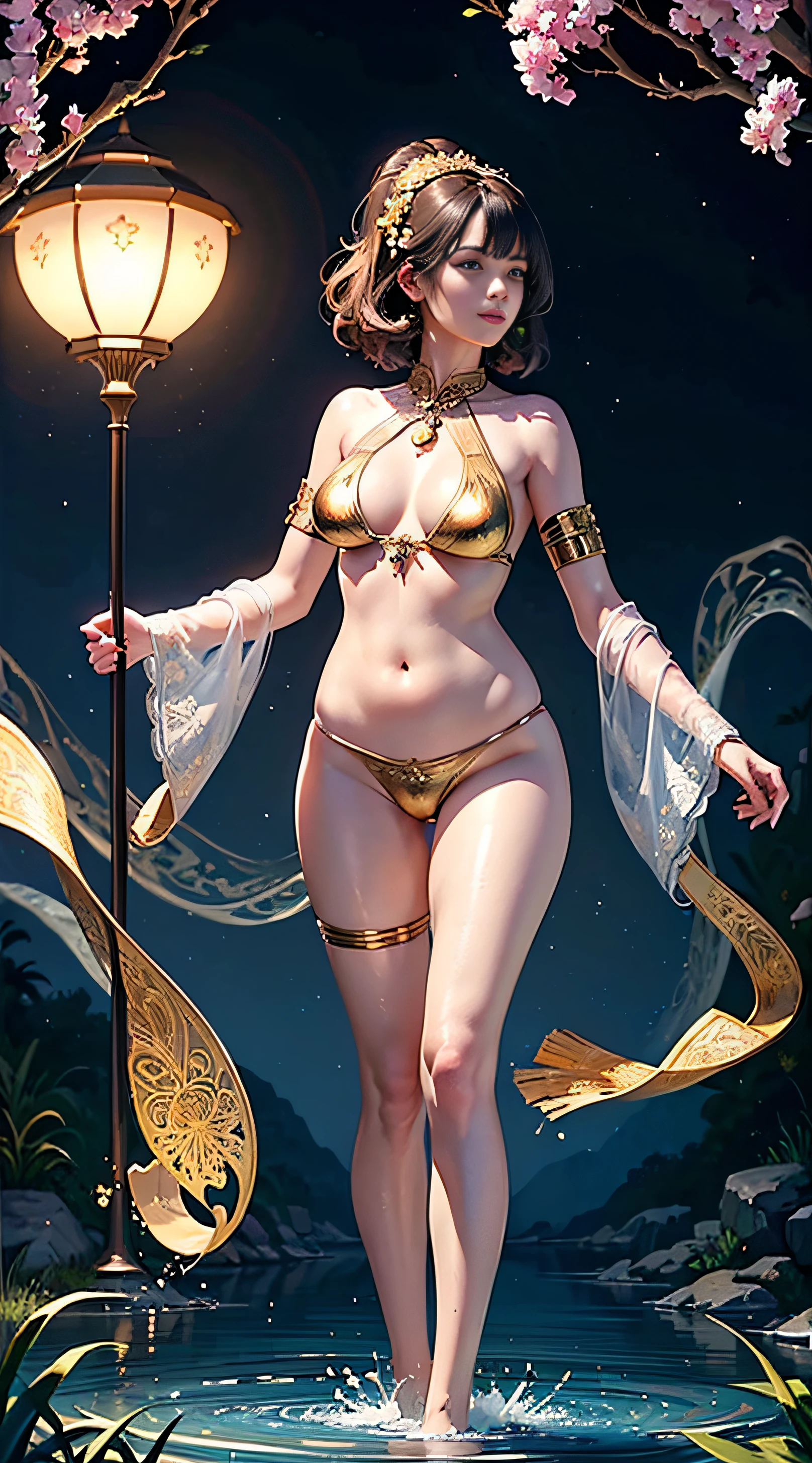 An intricate and stunning lantern，with glowing lights, Delicately patterned metal, and bright colors on dark backgrounds. Nighttime cityscape environment, gentle mist, and a sense of mystery.1 plump girl,Old, Blooming flowers,navel,Black_the hair,wisteria, Open your lips,A white bikini, Mandala and flower tattoo, Visible beauty , Pink nipples, view of small breasts, Full body lesbian, Sakimichan Art, Oriental mandala tattoo, fractals background, plata、golds、copper spirit, Floating ancient clock, Ancient lamps,light  smile, Roman columns, Ancient temple,Beautiful age girl, splatter effect, bigger, Extremely soft, flowing paint, 3D liquid painting, 3d fractal, soybean, plata, Copper metallic color, Light particles,A beautiful woman covered in paint floats in the swimming pool, beautiful light up, Beautiful and delicate big eyes, Nirvana, relaxed, paint drops, Paint spiral, paint splatter, (Beautiful swirl of paint),Beautiful caucasian girl closeup,beautiful visible cat, Pink Man, small breast view, Swimming pool in the garden, Mandala and flower tattoo, floating old clock, lamplight, lanterns,Swimming pool in the garden,beautiful visible cat, Pink Man, small breast view,Nirvana, relaxed, paint drops, Paint spiral, paint splatter, (Beautiful swirl of paint), author：sandra chevrier, vivid contrasting colors, color difference, with black background, Best quality, (actual: 1.2), (hight contrast: 1.2), Black hair gold and silver bronze decoration, goddess of the forest, Beautiful caucasian girl closeup, Beautiful goddess blends with forest trees, Platinum and blonde brunettes, That girl&#39;Bare skin is wet with water, beautiful visible cat, Bare small breasts, Garden pond, Mandala and flower tattoo, floating antique clock, lamplight, lanterns, Garden pond, Visible beauty , Pink nipples, view of small breasts, Full body lesbian,Ride on a futuristic anti-gravity hovercraft ((She was in the jungle, Feitian Jinpan Site Selection)) , on disc, She flies, flying hoverboard, Highly Detailed Face and Skin Textur, Big green eyes, juicy lips, Open your lips, white skinned, pale-skinned, (African black curly hair), (pale-skinned), A detailed eye, 二重まぶた, African black curly hair, Gold metal cyberpunk tape, metalcollar, Metal gold futuristic ((Perforated nipples)), gold jewelry on wet body, Wet skin. She was naked, Full body lesbian, Bare-chested, white skinned, She flies a futuristic cyberpunk Frisbee drone in the jungle. There is a thorn in the nose.Woman naked，Wear only gold jewelry