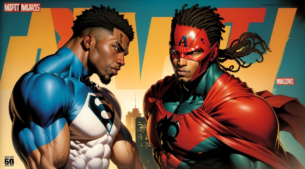 a very skinny black boy with short hair, his body is skinny and he is only wearing white underwear western comic panels