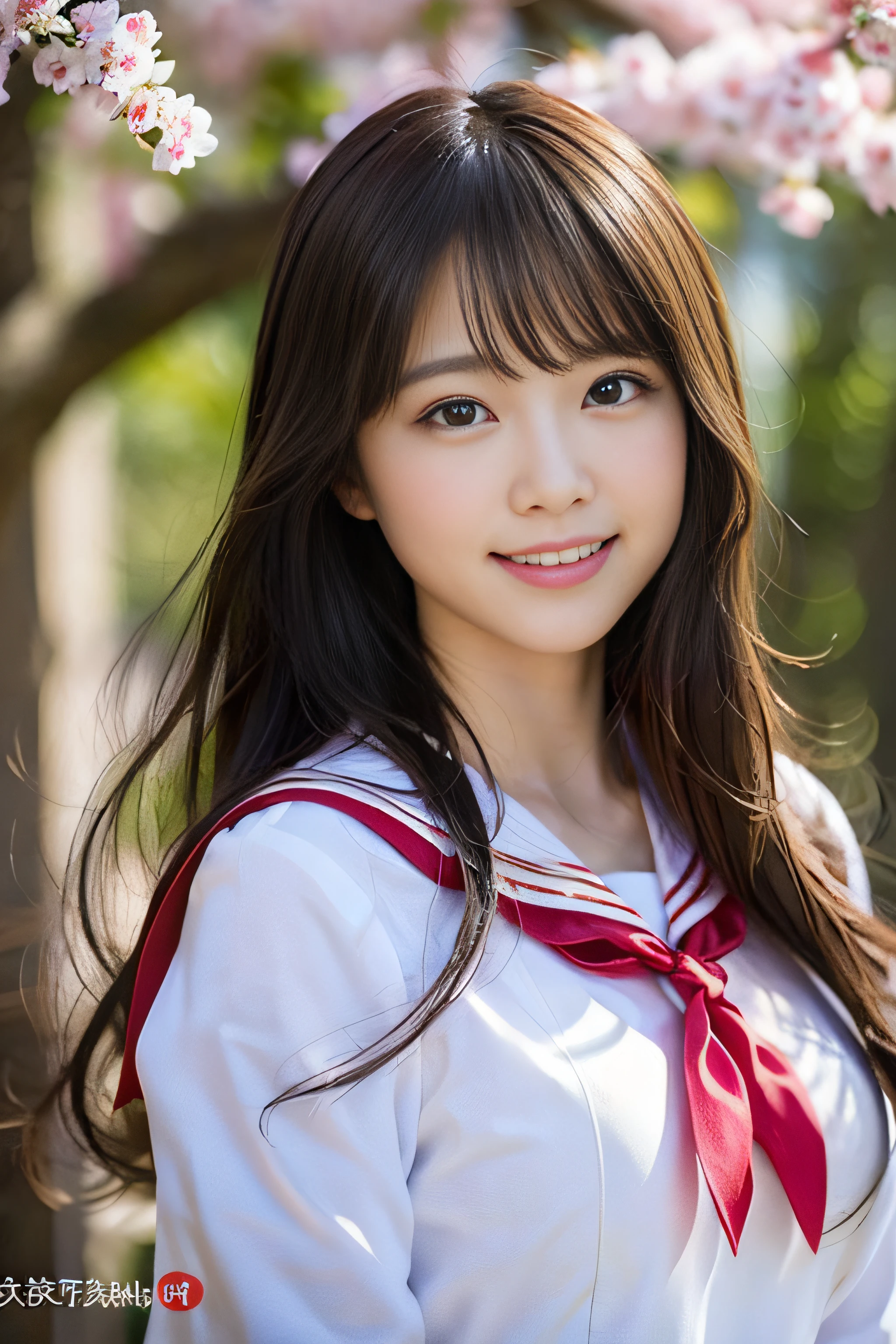 (ＪＫ:1.3), (high school girl:1.3), (Sailor suit:1.3), school uniform, smile