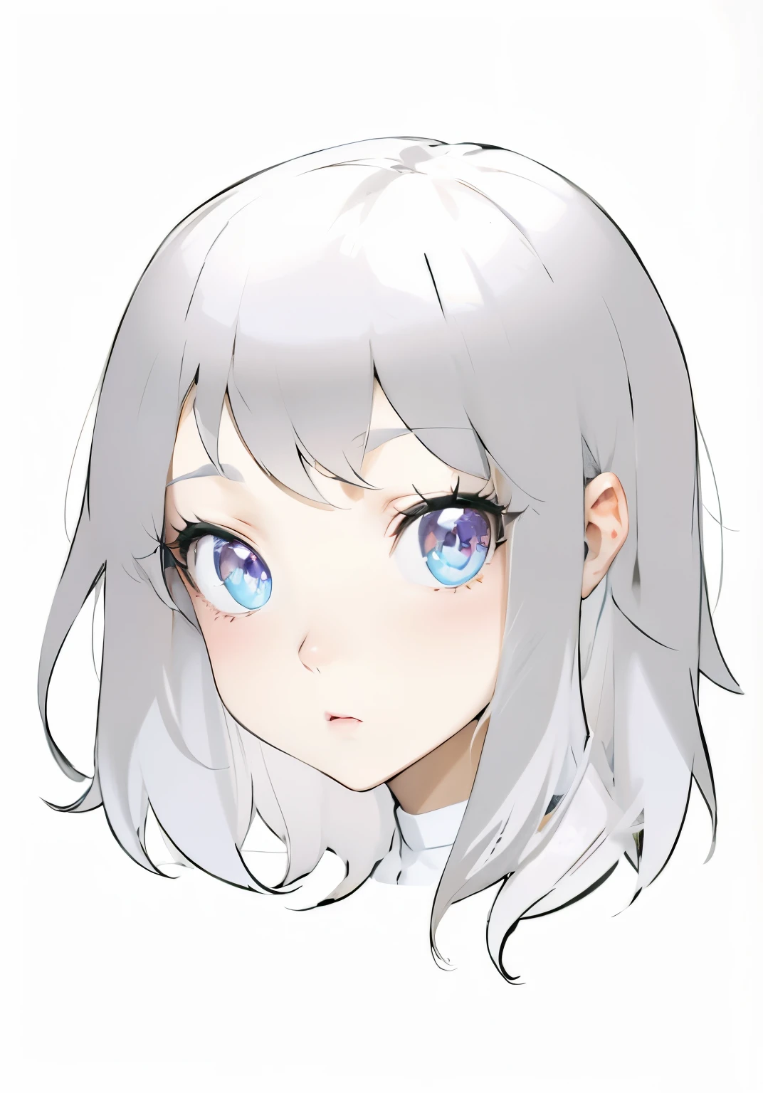A high resolution, Best quality at best, tmasterpiece, very high image quality, ultra - detailed, hyper realisitc, 。.3D, japanese manga, Lighting, dream-like, Hard rock girl, Very beautiful and lovely, White hair，gorgeous golden eyes，8k