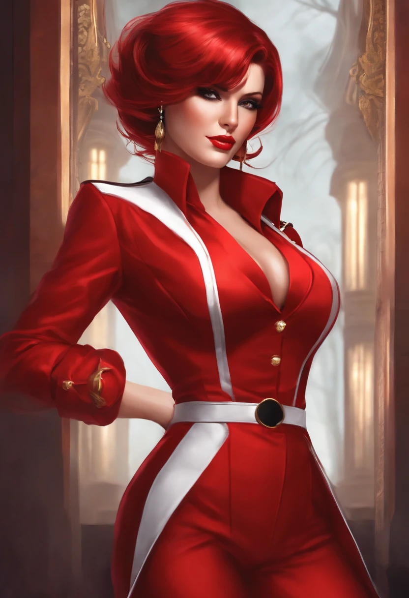 a close up of a woman in a dress and jacket posing, comic pinup style, artgerm and lois van baarle, comic book character, lois van baarle and rossdraws, pinup, pinup art, beautiful comic art, comic books style, comic book style, comic book style!!, comics style art, comicbook style, comic character