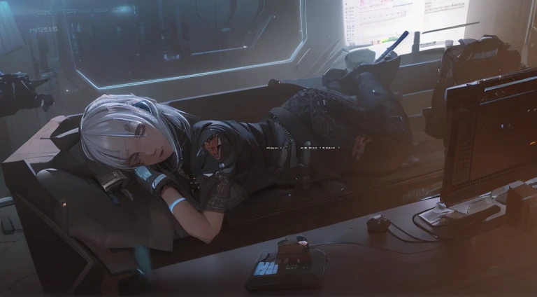 ((La mejor calidad)), ((obra maestra)), (muy detallado:1.3), ...............................................................................................................................................3D, Beautiful (cyberpunk:1.3) Mujer hacker, peinado corto,pelo corto, Volver al visor, cabello grueso, Terminal de ordenador operativo, Pantalla montada en la cabeza, computer server, Pantalla LCD, fiber optic cable, Logotipo de la empresa, HDR (High Dymanic Range), Trazado de rayos, NVIDIA RTX, Super resolution, Irreal 5, Subsoil Scatter, Textura PBR, Post-procesamiento, Anisotropic filtering, profundidad de campo, maximum sharpness and sharpness, Texturas multicapa, Albedo y Highlight Maps, Sombreado de superficies, Accurate simulation of light-material interactions, proporciones perfectas, Renderizado de octanaje, duotone lighting, ISO bajo, balance de blancos, Regla de los tercios, amplia apertura, 8K RAW, efficient sub-pixels, sub-pixel convolution, glow particles, dynamic pose