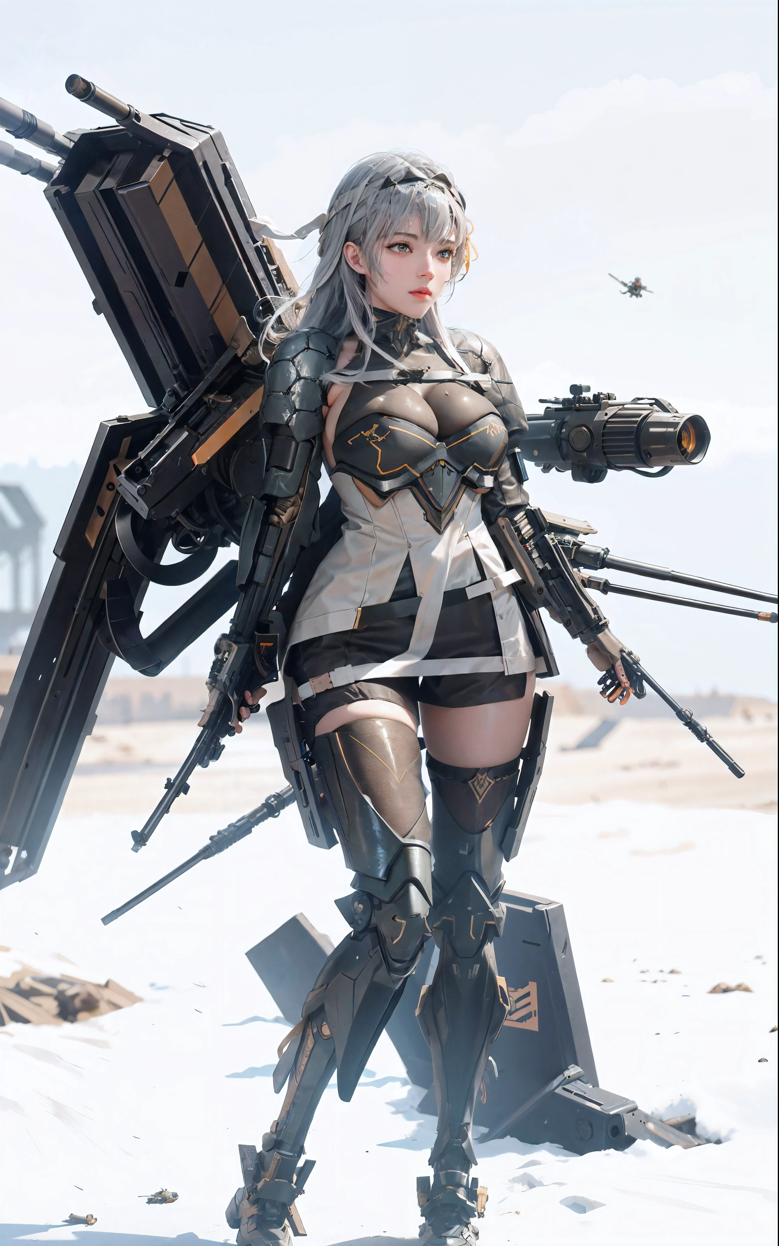 a close up of a woman with a gun and a gun, mechanized soldier girl, fine details. girls frontline, mechanized valkyrie girl, m4 sopmod ii girls frontline, from girls frontline, armor girl, perfect android girl, girl in mecha cyber armor, cyberpunk anime girl mech, female action anime girl, female mechamoderna character from nikke