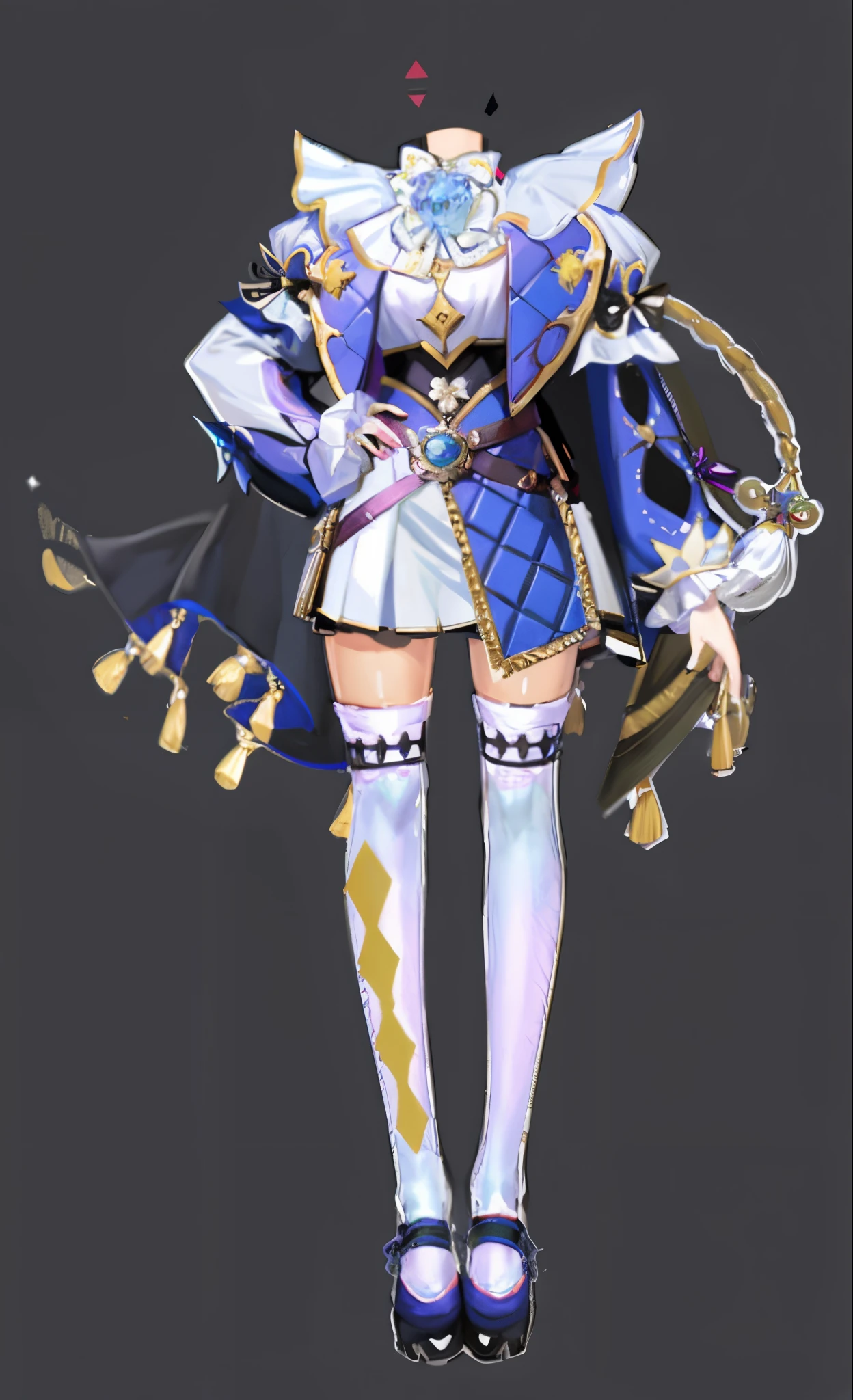 One in costume、Close-up of a man with a sword, lunar themed attire, Astral Witch Clothes, full body xianxia, clothes themed on a peacock mage, Ayaka Genshin impact, adorned in majestic attire, 《the original god》Keqing in, Fantasy costumes, Outfits with blue accents, Magic uniforms, Genshin impact's character, Beautiful celestial mage