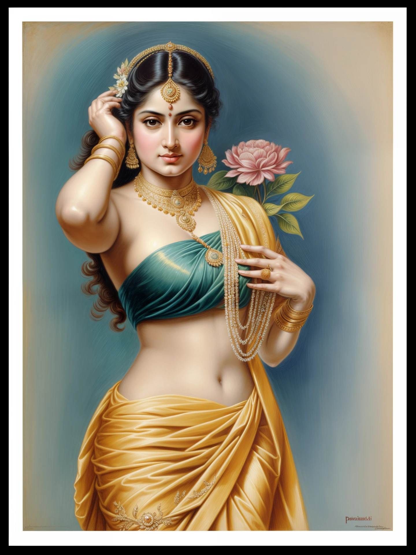 Beautiful Indian Woman, wearing saree, sari Beauty, gorgeous, Apsara, nymph from Hindu Mythology, Urvashi, matchless beauty, Highly detailed, Oil Painting by Peter Paul Rubens inspired by Raja Ravi Varma, Matchless beauty, captivating, gorgeous, heavenly beauty, celestial beauty, Jolyne as "The Butterfly" by Peter Paul Rubens, 1893, realistic, hyper realistic, micro details, incredible artwork, insane details, ultra High resolution, 8k, 32k, acrylic on canvas, intricate, flawless, detailed, detailed face, detailed eyes, masterpiece, by Peter Paul Rubens, by Caravaggio, by William Adolphe bouguereau, perfect face, perfect body, beautiful art, realism, baroque, renaissance Art, highly textured, beautiful and High clarity eyes, uhd, best quality,
