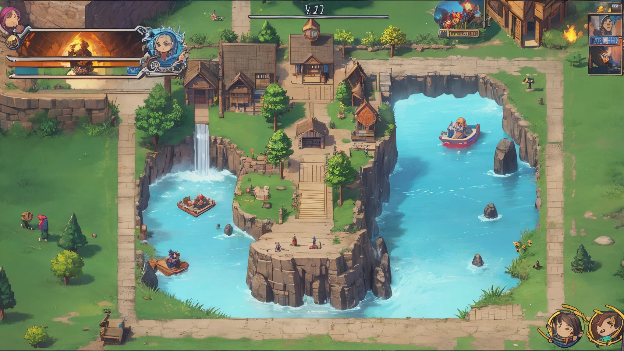 Dragon Quest vs Breath of Fire ,ENIX vs CAPCOM,RPG,play station one,ploygon monecraft style graphic 128bits --auto --s2
