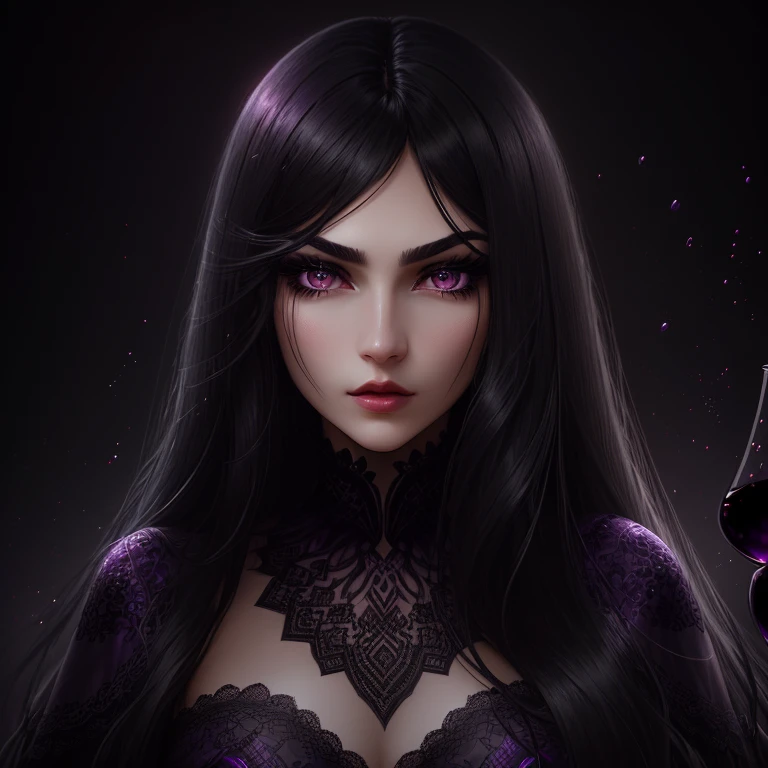 (Best Quality, 8k, 32k, Masterpiece, UHD:1.3), (Photo of Attractive Caucasian Gothic model Woman with tattoos), solo 1Girl as rvn, hotraven, Raven, heavy makeup , cape, choker,very pale skin,Ultra Detailed Face, Detailed Lips, Fine Eyes, black lipstick, Fine Eyes, double eyelids