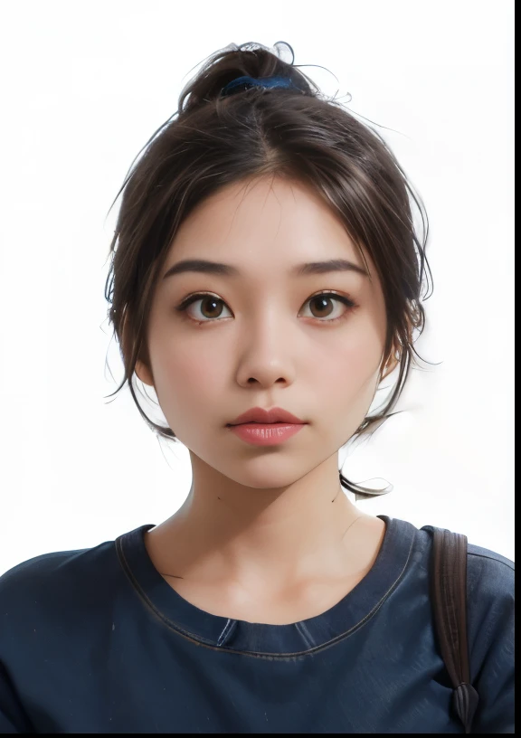 Photo of Pho3B3Cat3S, beuaty girl, ((24 years of age)), the street, tee shirt, Denim cargo pants, 80s of the 20th century, Vintage, Long wavy brunette ponytail, (tmasterpiece), (extremely detaild的 CG unified 8k wallpapers), iintricate, ((realisticlying)),