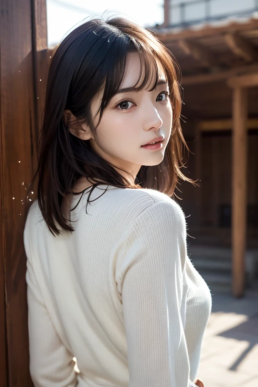 Best Quality, 8k, 32k, Masterpiece, UHD: 1.3), Attractive Japan Woman Pictures, One Girl, (full body : 1.0), Abs, Perfect Body, (oversized tunic sweater : 1.1), (boots:1.1), Ultra Detailed Face, Detailed Lips, Fine Eyes, Double Eyelids,short hair,Disheveled Hair,