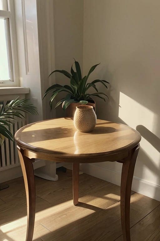 Close-up of a table，There is a sense of design, At home, Beautiful aesthetic design, Smooth design, afternoon sunlight, elegant design, product photograph, afternoon lighting, sunny ambiance, designed for cozy aesthetics!, fan favorite, with backdrop of natural light, 🦑 designs, 3d product