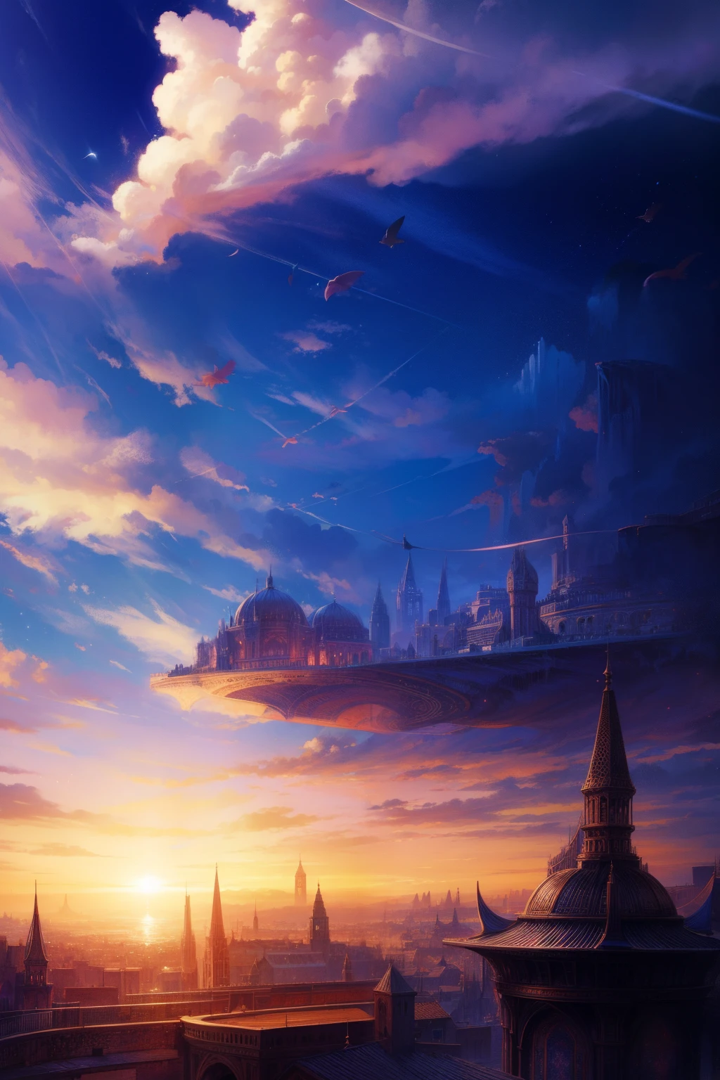 Background with, fanciful, Excellent, fanciful, Skysky, Do not draw people