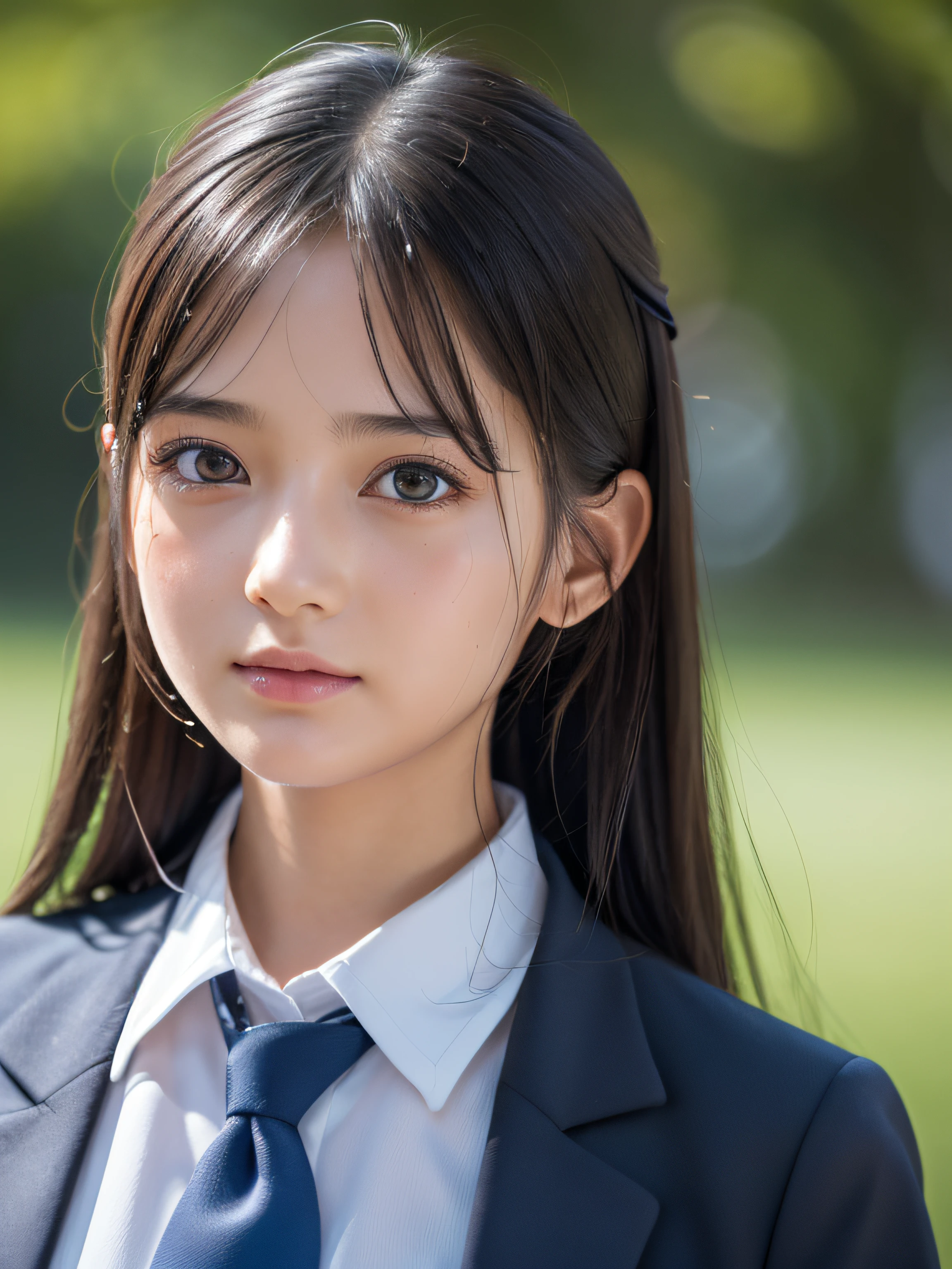 (hyper realisitic), (8K), (Extremely detailed), (Best Illustration), (Beautiful detailed eyes), (Best Quality), (Ultra-detailed), (masutepiece), (Wallpaper), (Detailed face), Solo, 1 girl, 1-hour drawing challenge, Wet sweat, (School uniform:1.3), gaze at the audience, exquisitedetails, A detailed face, ,pureerosfaceace_ v1,