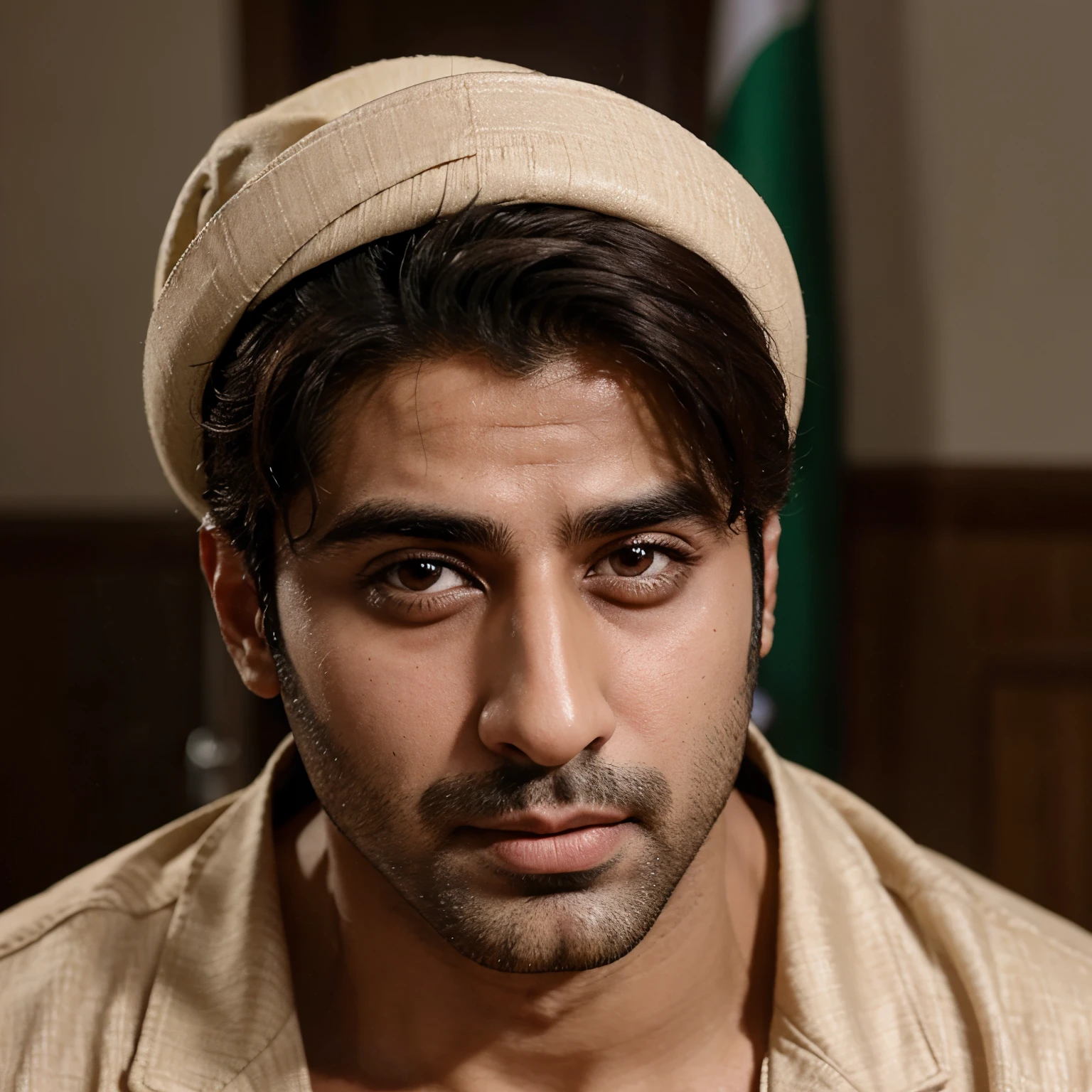 Pakistani actor sheheryar munawar, clean shaved face, upclose