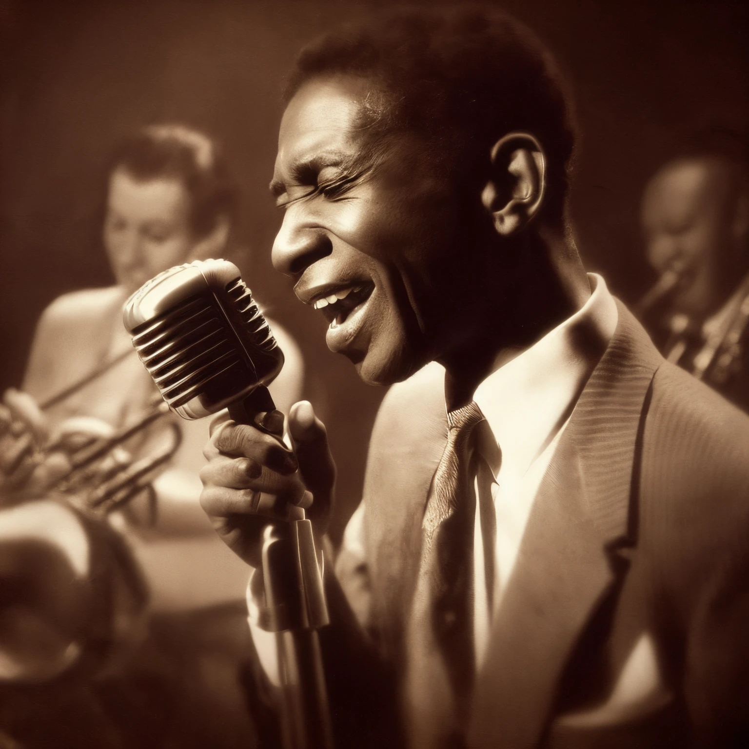 A legendary jazz singer sings a masterpiece soulfully and supplely.