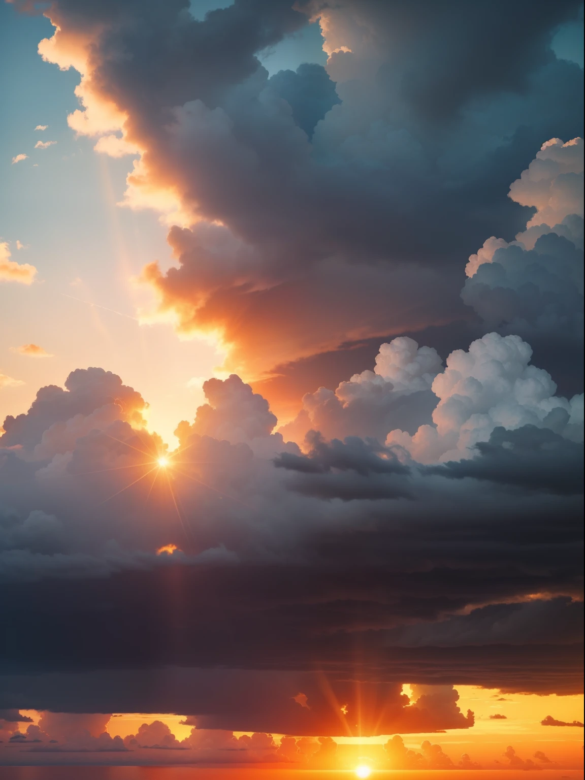 a close up of a cloud with the sun setting in the background, sunset in the clouds, sun through majestic clouds, cloudy sunset, golden clouds, breathtaking clouds, beautiful cloudy atmosphere, glowing clouds, majestic clouds, magnificient clouds, amazing sky, sunset clouds, stunning sunset, sun shining through clouds, heavenly clouds, dramatic sunset, dramatic cloudy setting sun