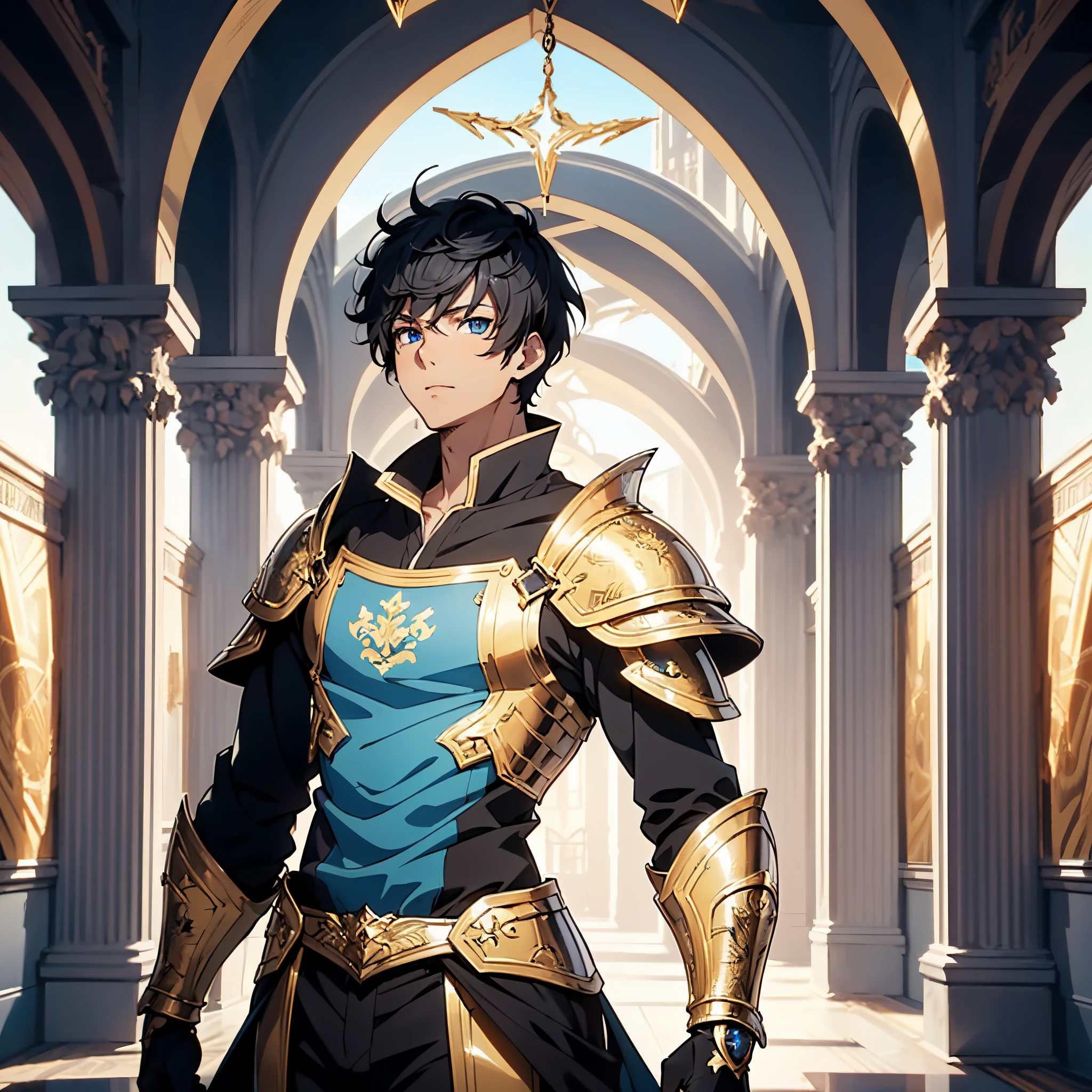 128K Ultra High Definition,
128K Ultra High Quality,
128K Ultra High Resolution,
Best Definition,
Best Quality,
Best Resolution,
Perfectly Detailed,
Perfectly Designed,
Extremely Detailed,
Extremely Designed,
Hyper Detailed,
Hyper Definition,
Hyper Quality,
Hyper Resolution,
Masterpiece,
(((Anime))),
Body Shot,
(((Boy))),
Handsome,
Muscular Body,
(((Black Short Hair))),
(((Blue Eyes))),
(((Hyper Detailed & Perfectly Designed With Ultra High Quality Gold Warlord Armor))),
(((Inside Of Medieval Royal Palace Background Scenery))),