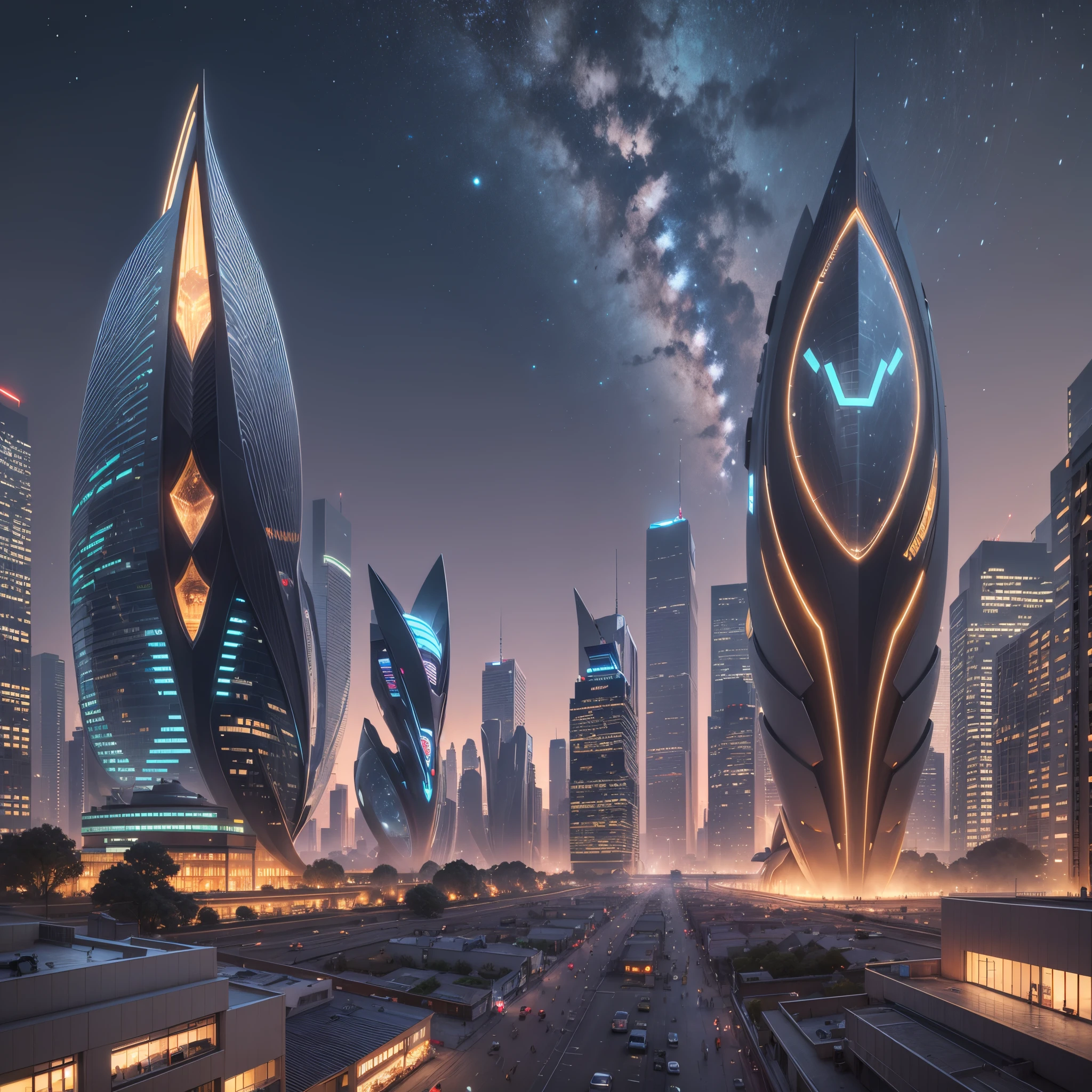 ai buildings, curves, architecture, flying cars, robots, night --auto --s2