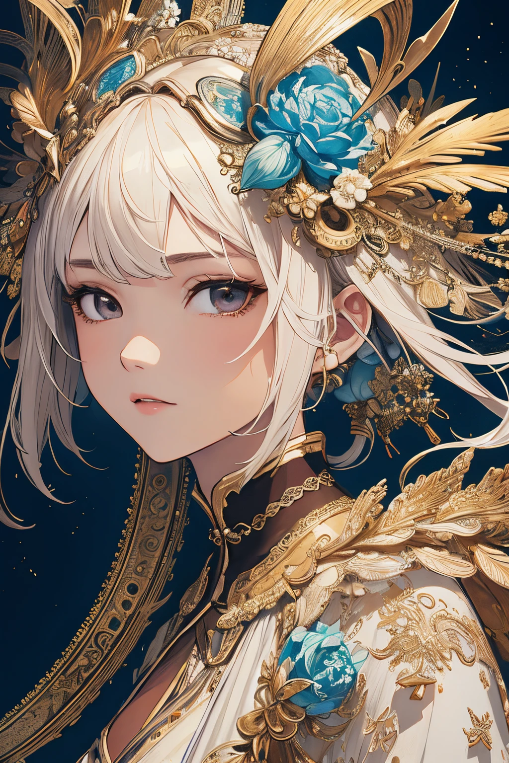 (masterpiece、top-quality、top-quality、Official Art、Beautifully Aesthetic:1.2)、(1girl in)、ighly detailed、(Fractal Art:1.3)、bloo、highestdetailed