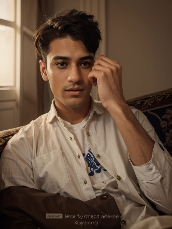 Haiwan and realistic face, smart boy, and royal