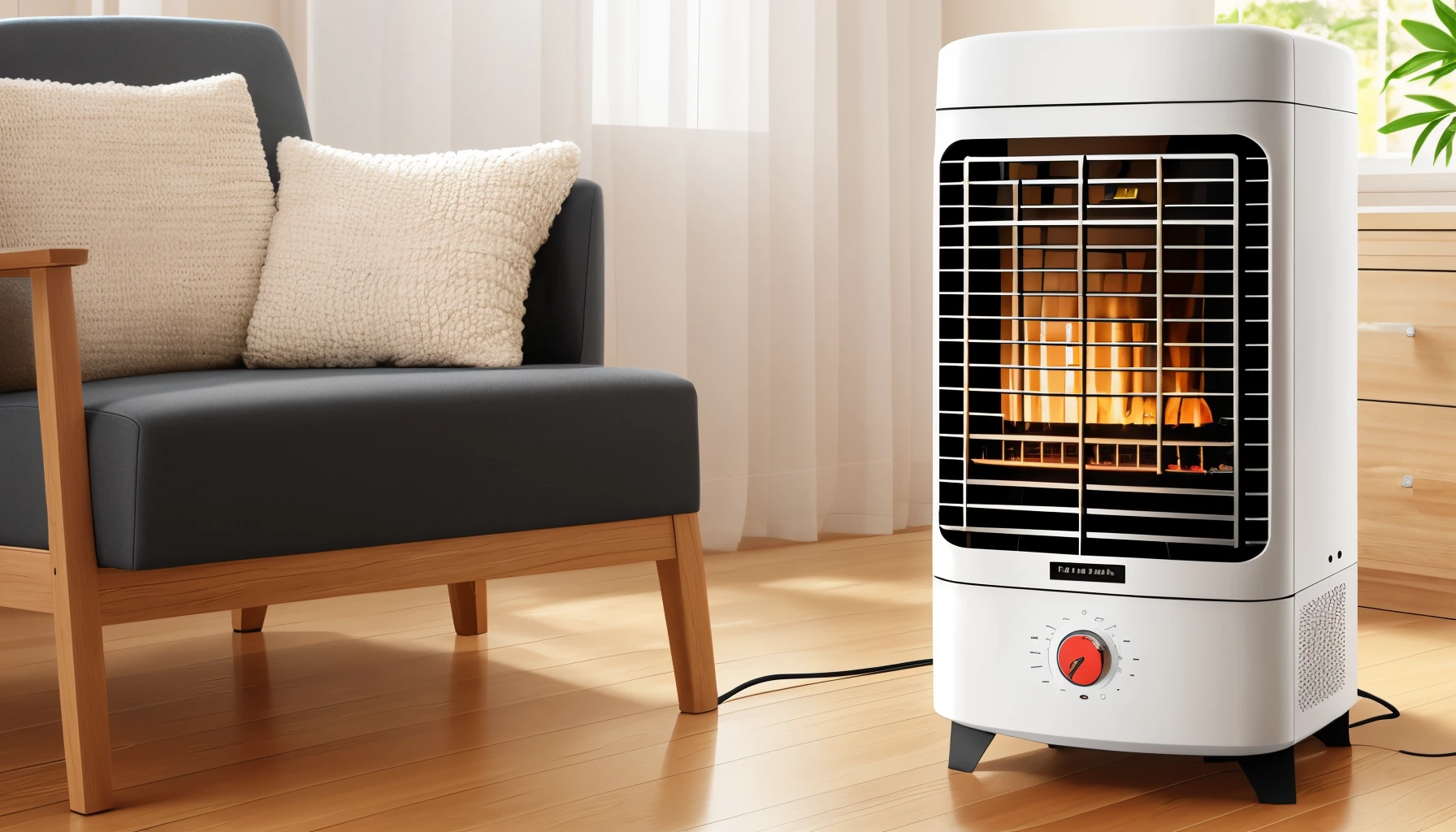 Indoor Space Heater, 1500W Fast Heating Ceramic Electric and Portable Heater with Thermostat, 70° Oscillation, with Tip Over and Overheat Protection, Remote Control, 12 Hour Timer, Suitable for Office Bedroom --auto --s2