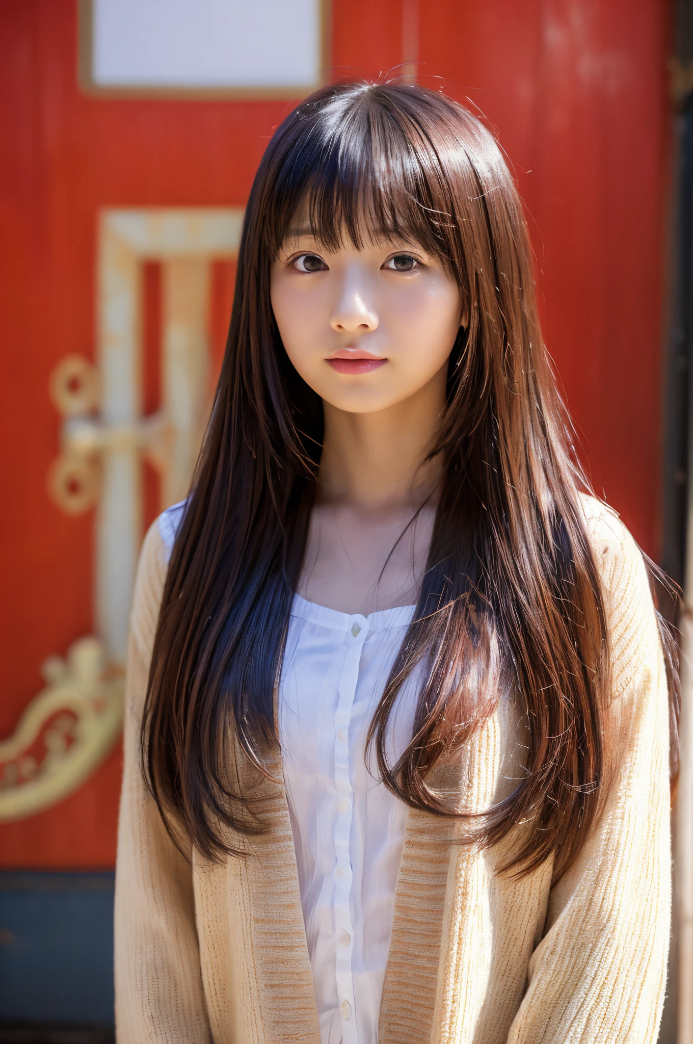 top-quality、masterpiece、超A high resolution、(Photorealsitic:1.5)、Raw foto、Looks like Yuko Hori、Starry Sky Rin、off shoulders、murky、deep-shadows、Unobtrusive、cold light