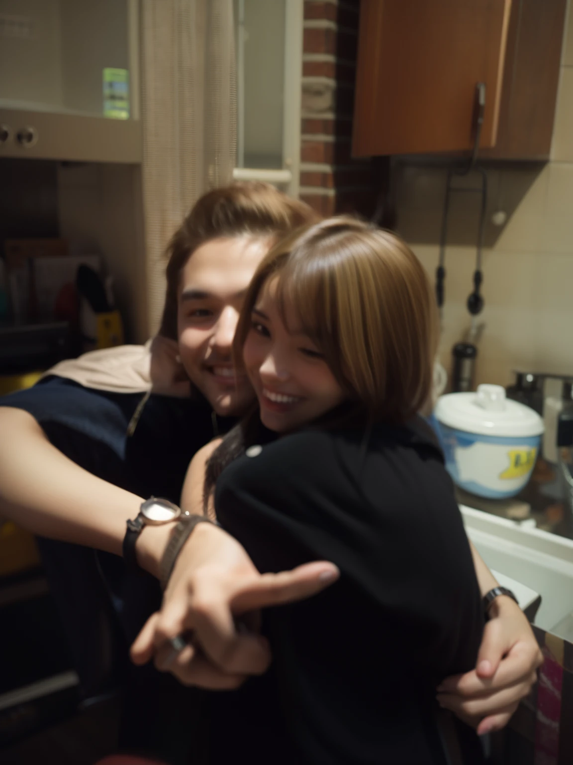 beautiful photo,Girl with a guy, girl smiles
