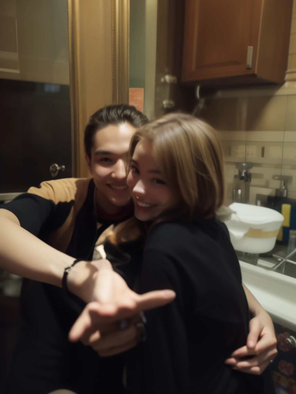 beautiful photo,Girl with a guy, girl smiles