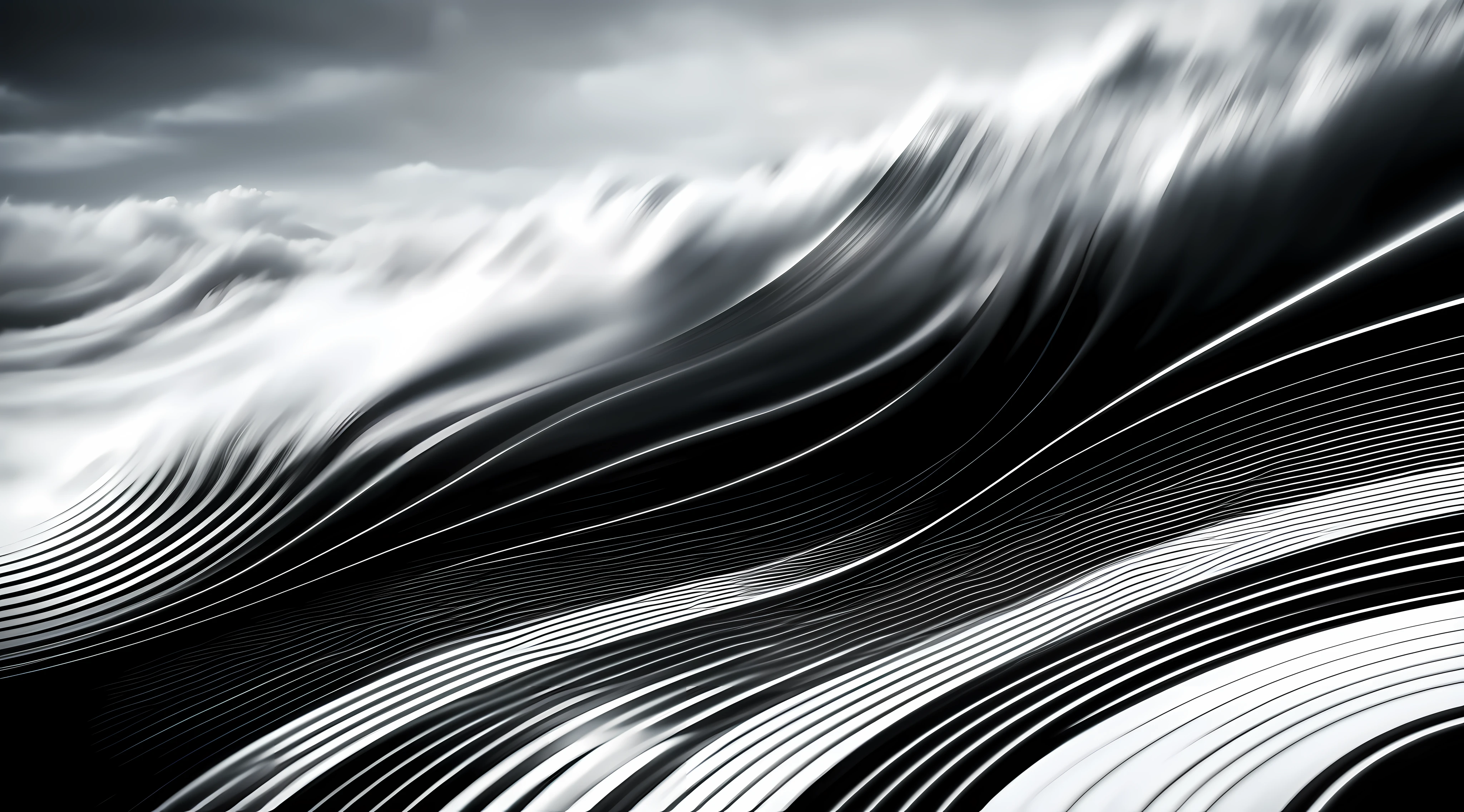 Sound wave, music rhythm, black and white gray, from black to white, ball, wave, Dolby music,