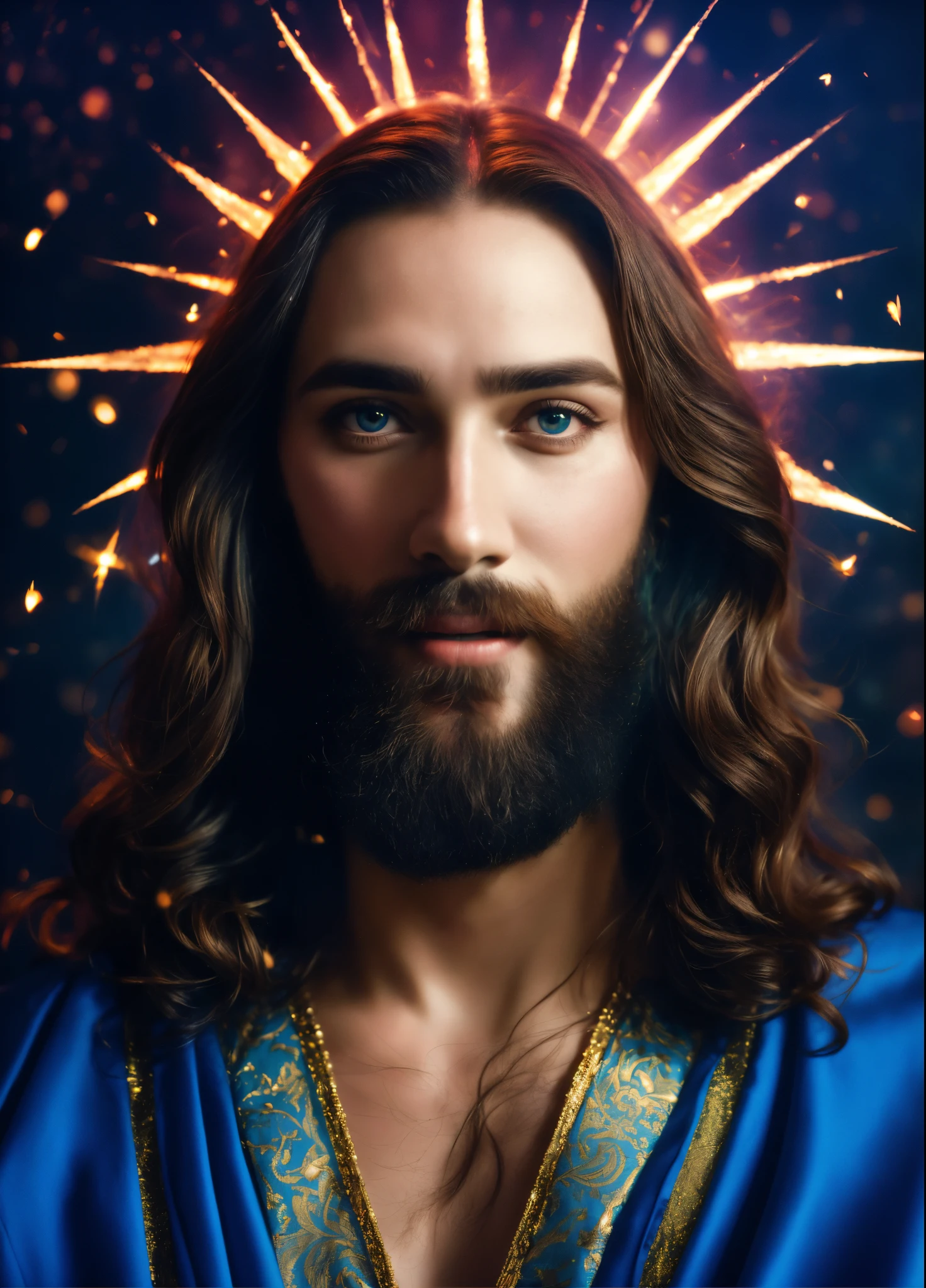 Jesus with a crown of thorns on his head, Retrato de Jesus Cristo, Jesus Cristo, rosto de jesus, Cyberpunk Jesus Cristo, kramskoi 4 mil, jesus of nazareth, imagens sagradas, Directed by: Andrei Kolkoutine, Directed by: Juan O'Gorman, by Hristofor Žefarović, Vestido como Jesus Cristo, retrato da obra-prima religiosa