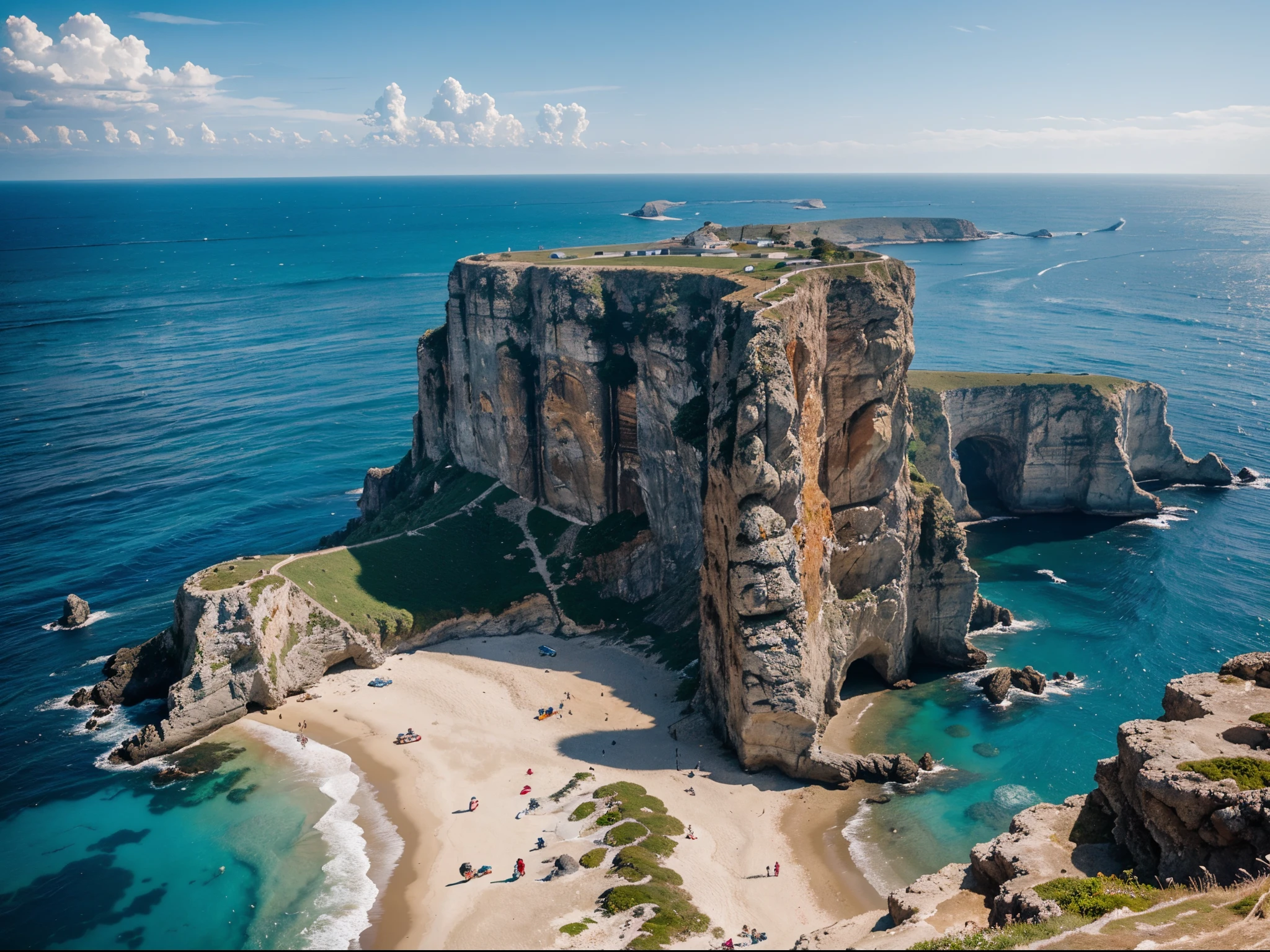 sea, water, rock, beach, nature, landscape, coast, cliff, lake, ocean, travel, sky, island, summer, mountain, coastline, rocks, stone, view, shore, greece, tourism, red, cliffs, waves